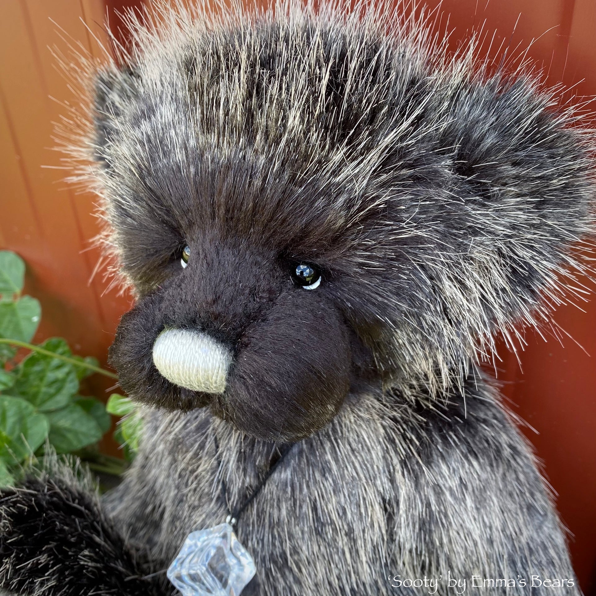 Sooty - 13" faux fur Artist Bear by Emma's Bears - OOAK