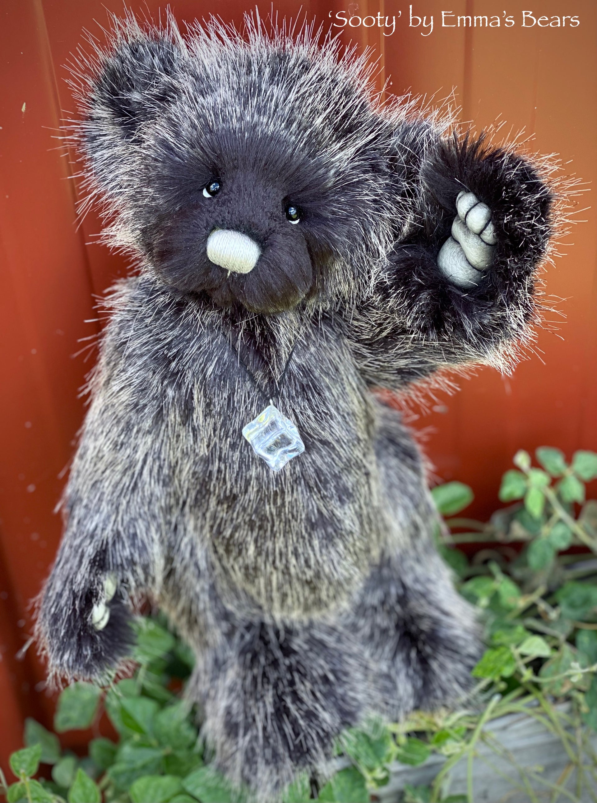 Sooty - 13" faux fur Artist Bear by Emma's Bears - OOAK