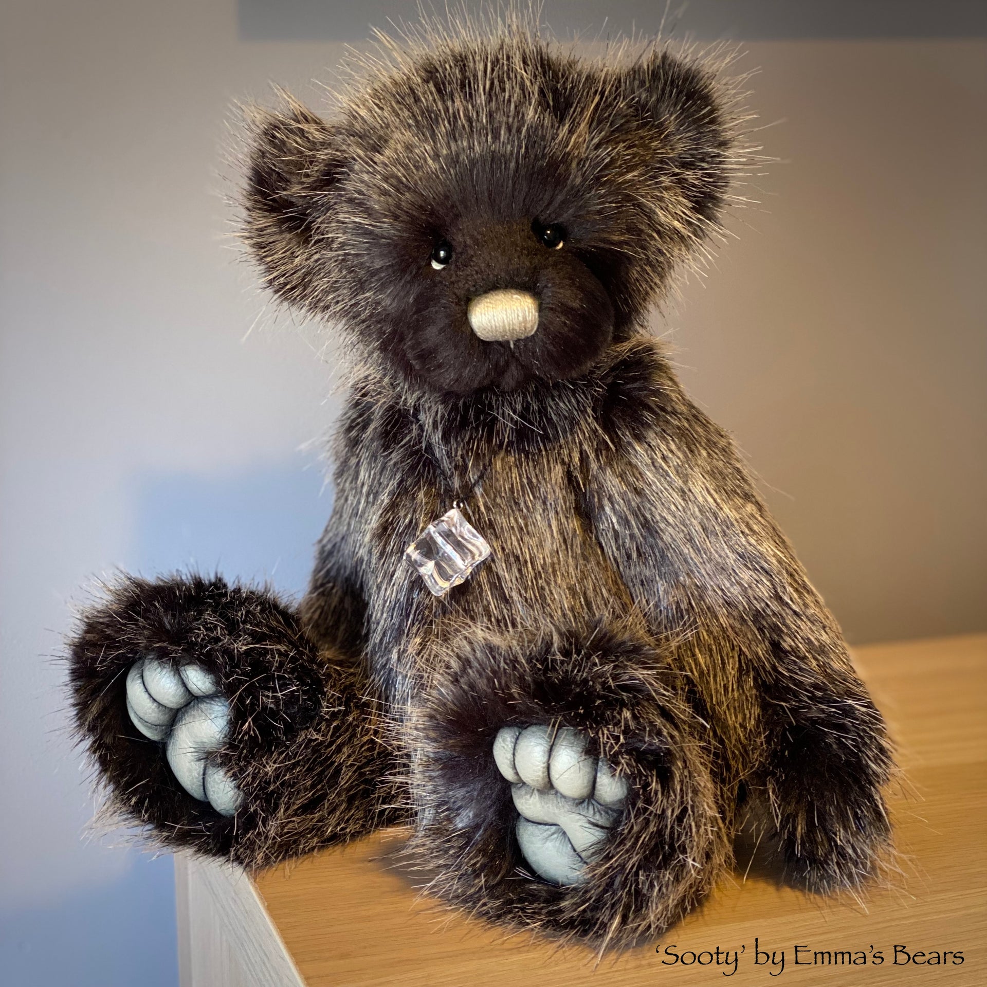 Sooty - 13" faux fur Artist Bear by Emma's Bears - OOAK