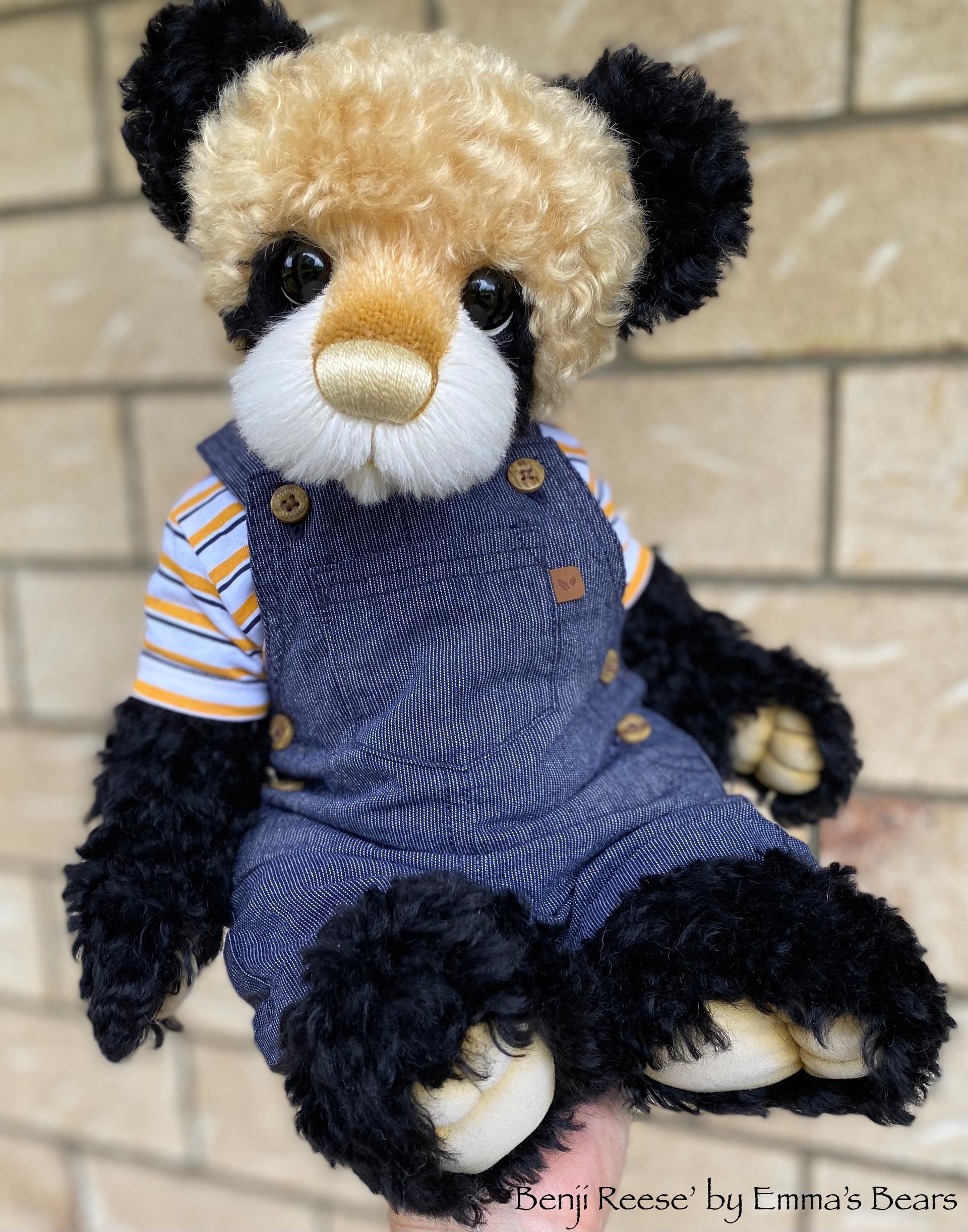 Benji Reese - 18" Kid Mohair and Alpaca Artist Baby Bear by Emma's Bears - OOAK