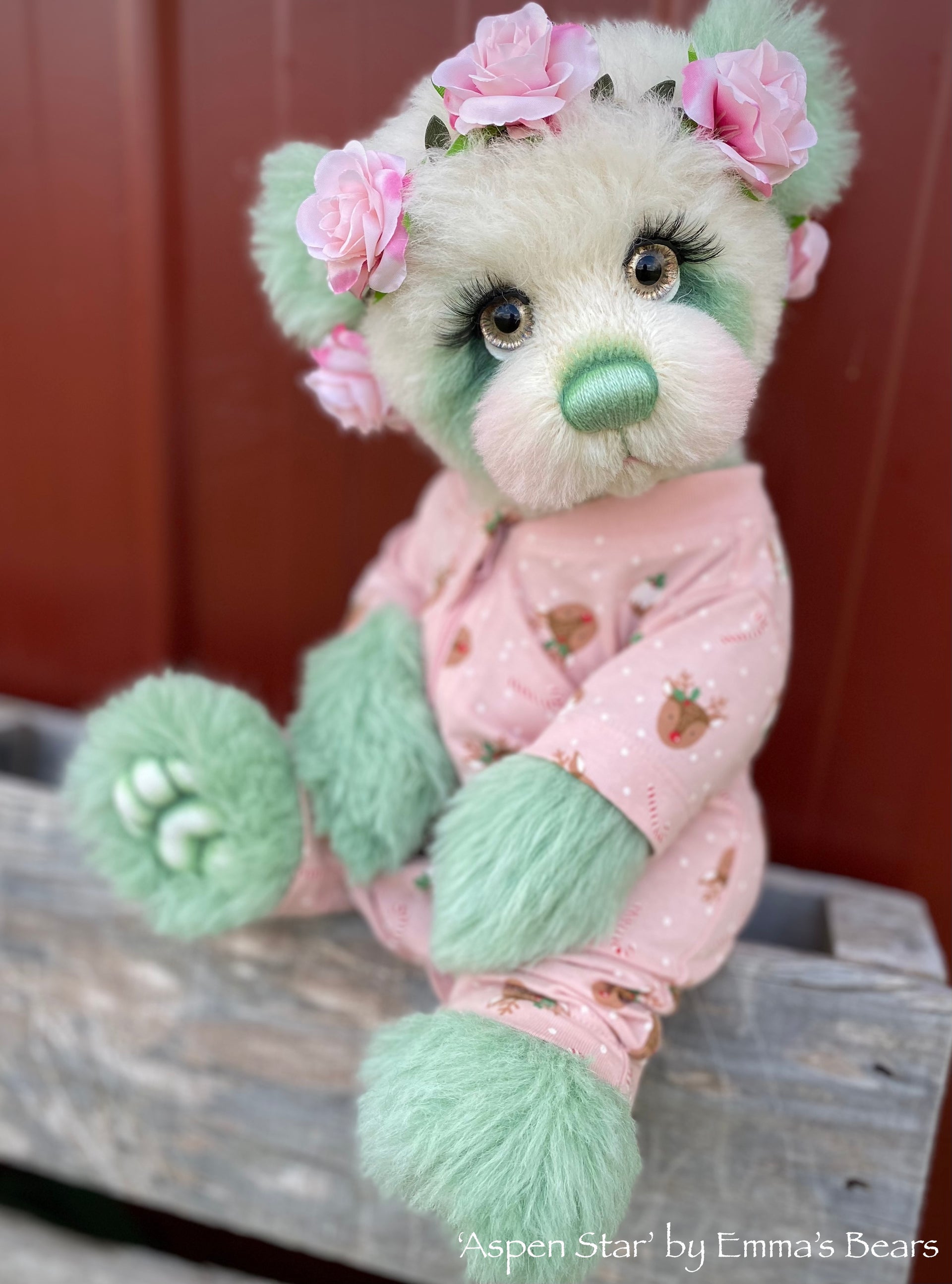 Aspen Star - 16" Christmas 2022 Mohair Artist Bear by Emmas Bears - OOAK