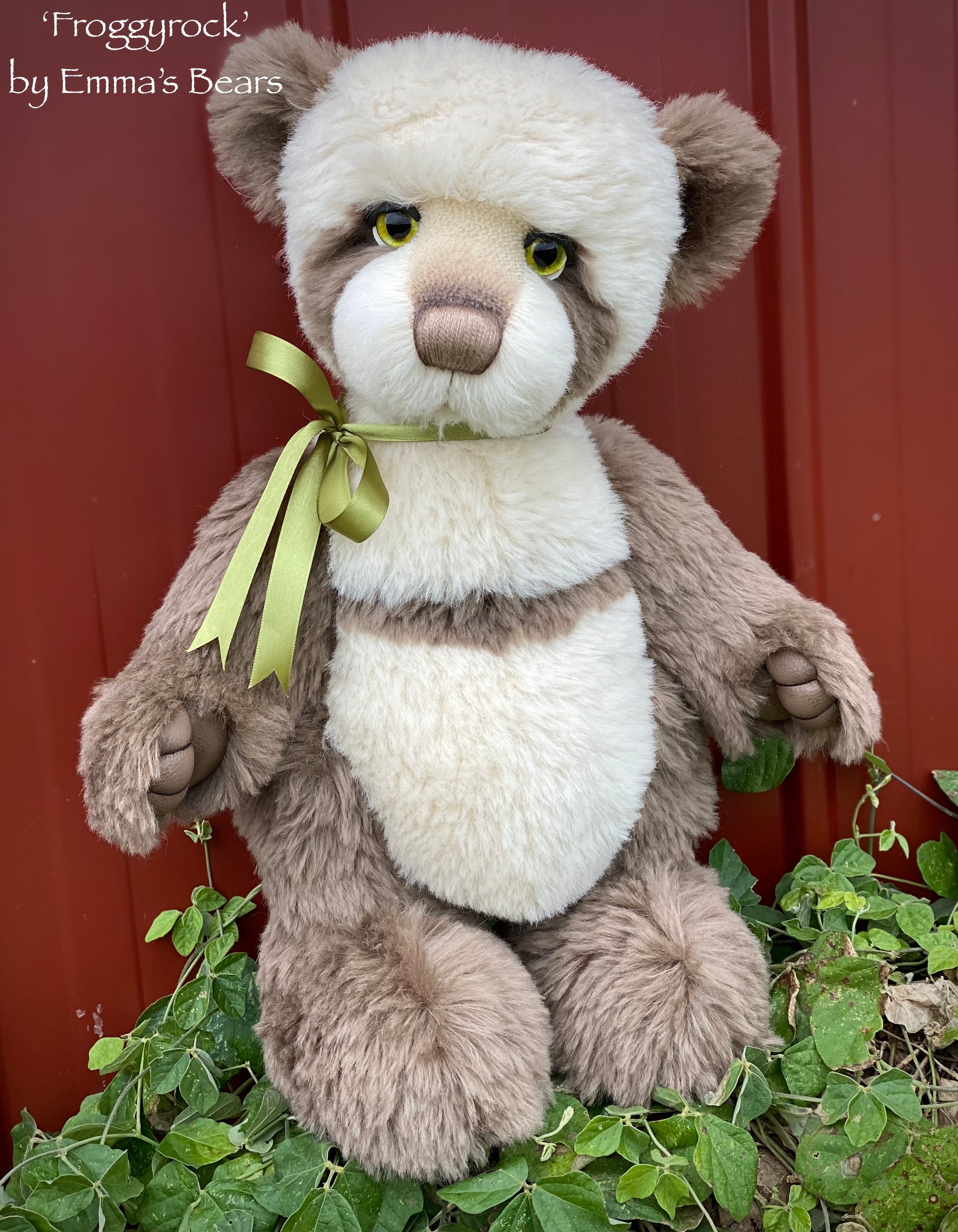 Froggyrock - 18" mohair artist panda bear by Emma's Bears - OOAK