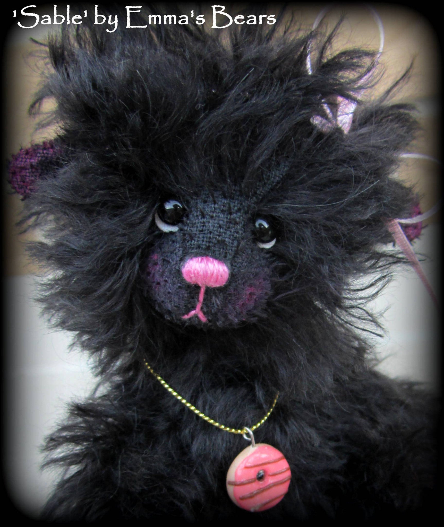 Sable - Black curly Kid Mohair
