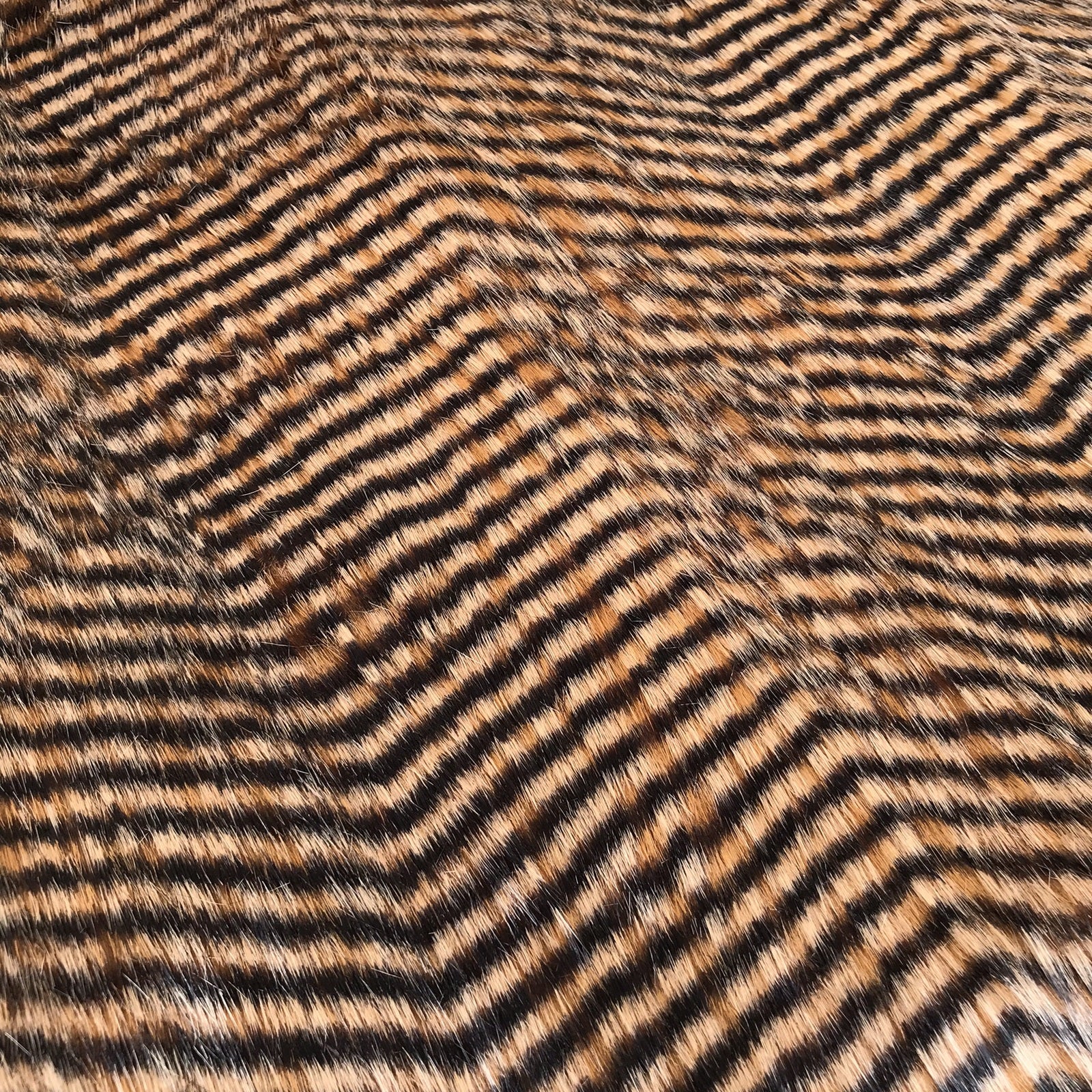 Pheasant Feather - Long Striped Feather Effect Faux Fur