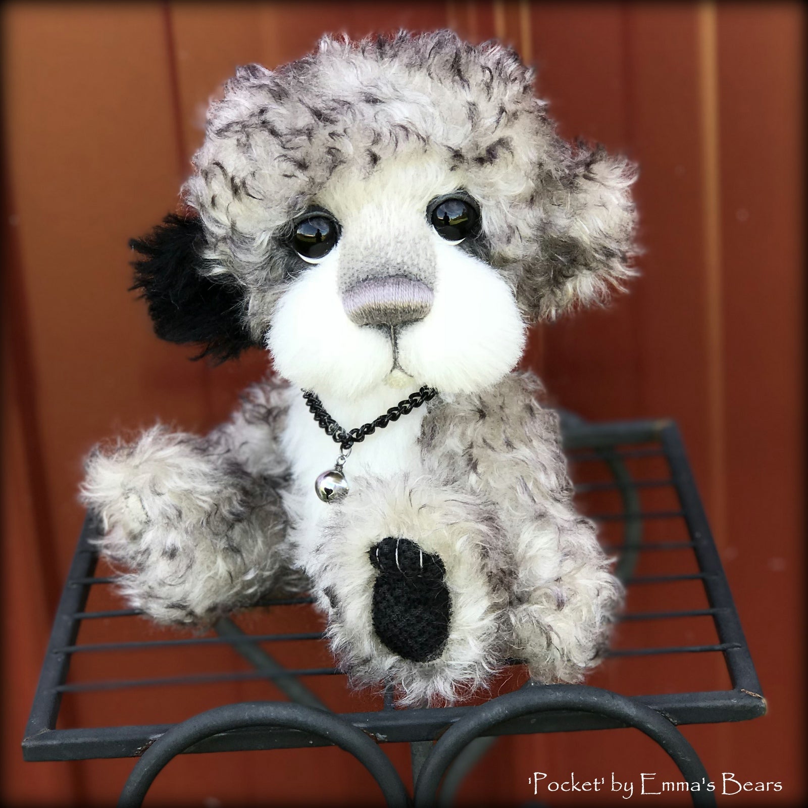 Pocket - 9" Mohair and alpaca artist bear by Emma's Bears - OOAK