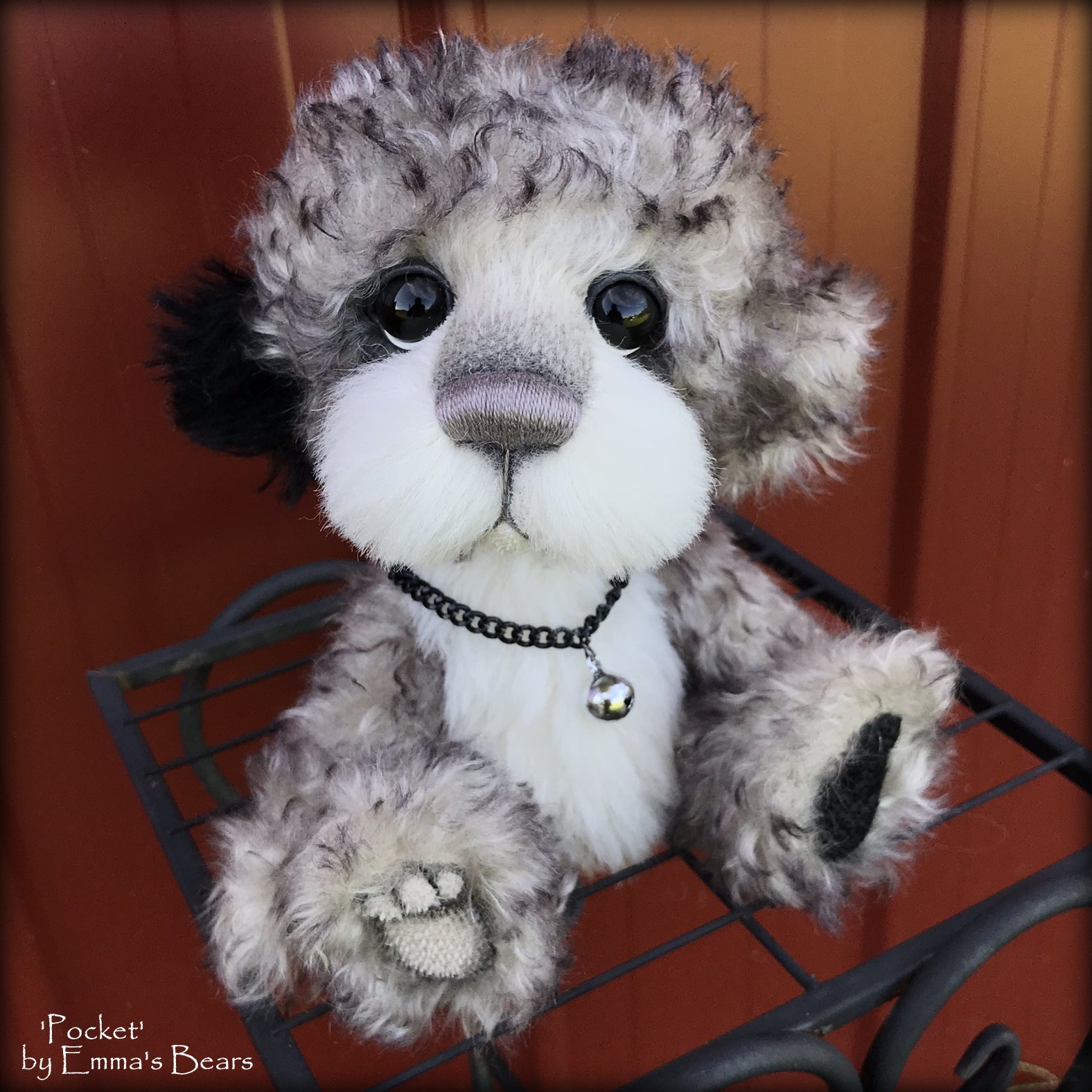 Pocket - 9" Mohair and alpaca artist bear by Emma's Bears - OOAK