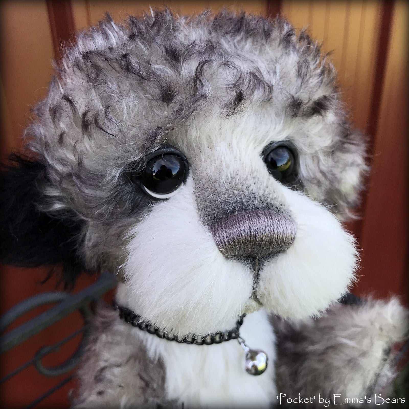 Pocket - 9" Mohair and alpaca artist bear by Emma's Bears - OOAK