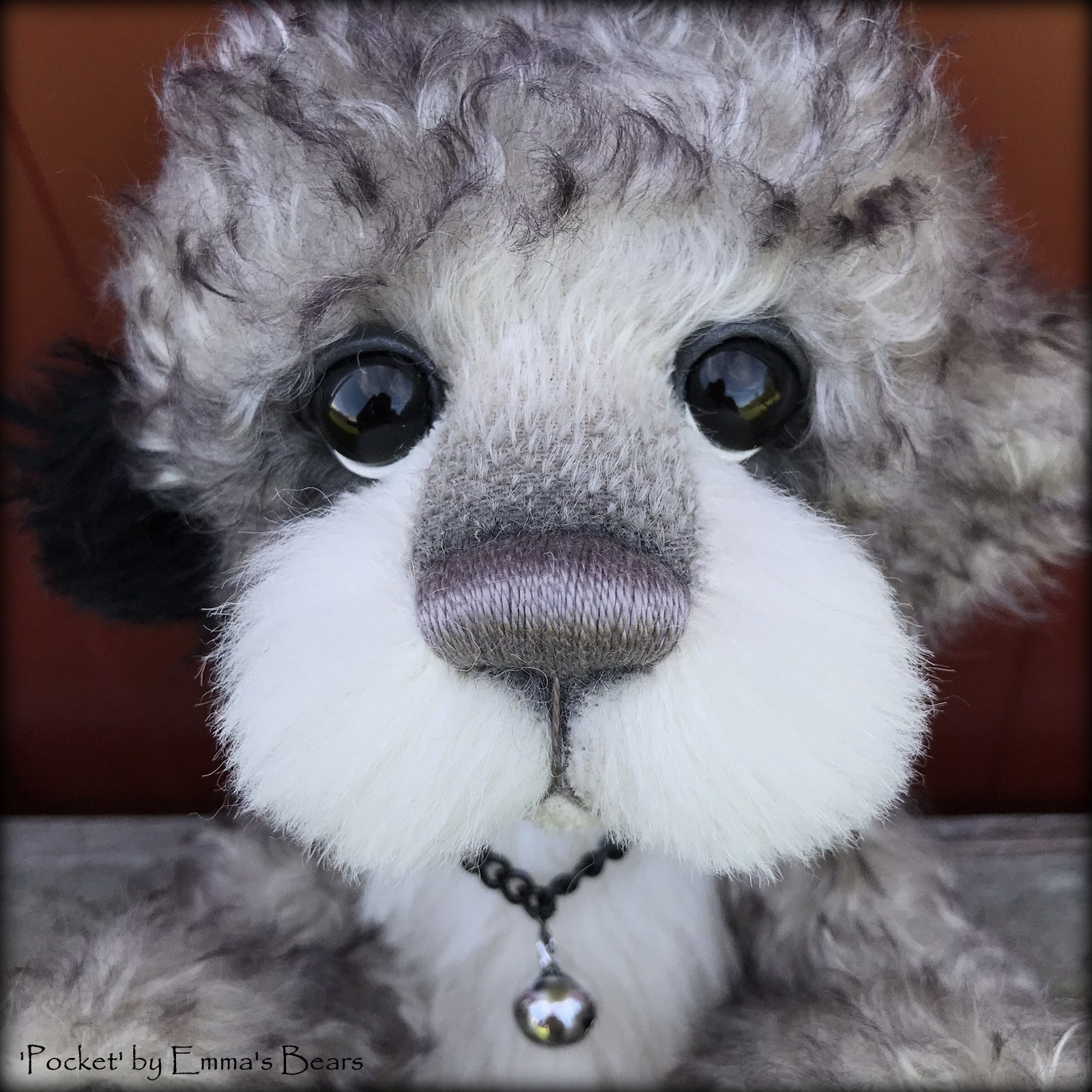 Pocket - 9" Mohair and alpaca artist bear by Emma's Bears - OOAK