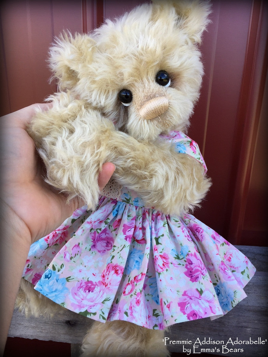 Addison Adorabelle - 15in MOHAIR Premmie Baby Artist Bear by Emmas Bears - OOAK