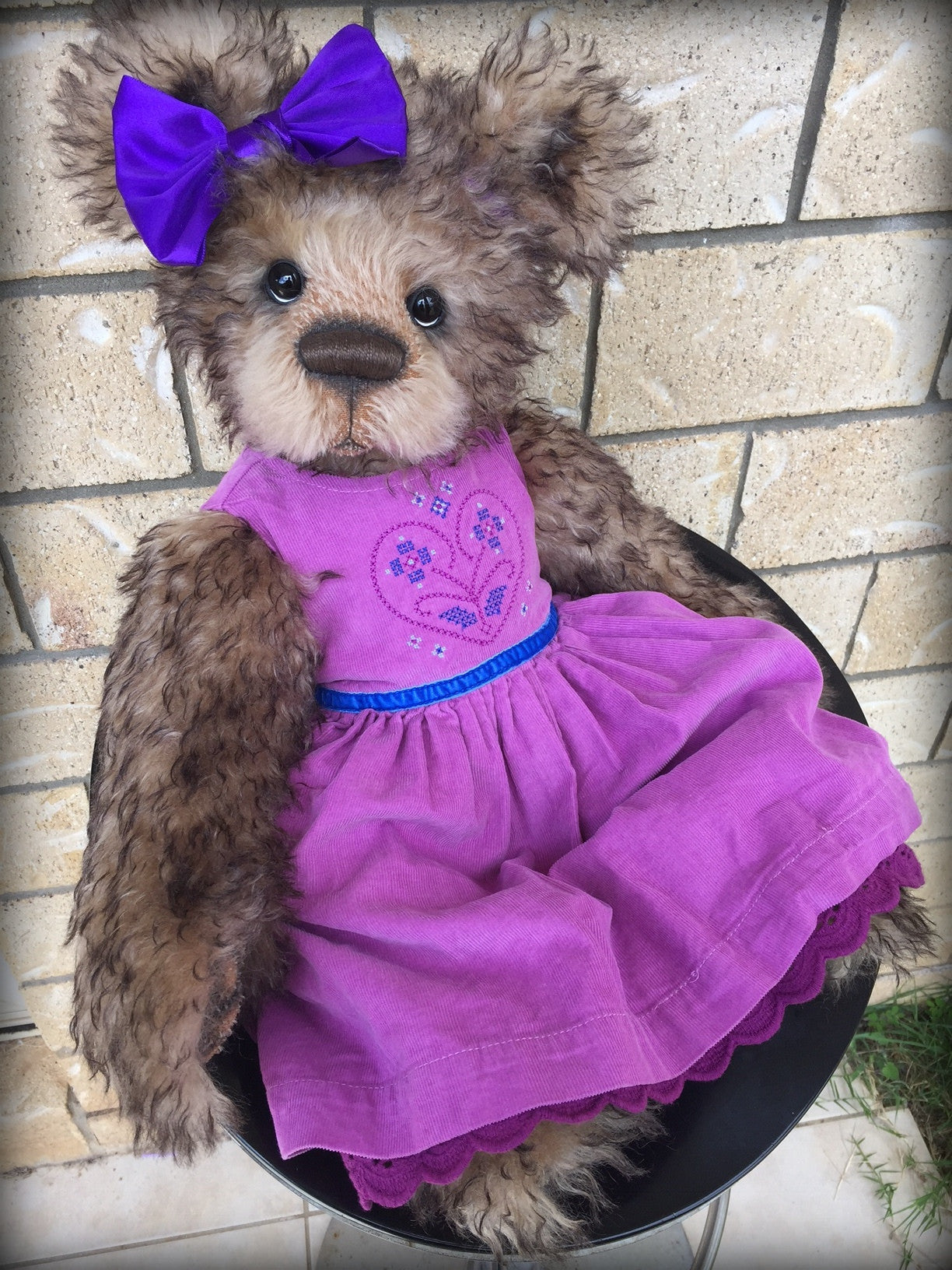 You choose the name and gender - 22in MOHAIR Artist toddler style Bear by Emmas Bears - OOAK