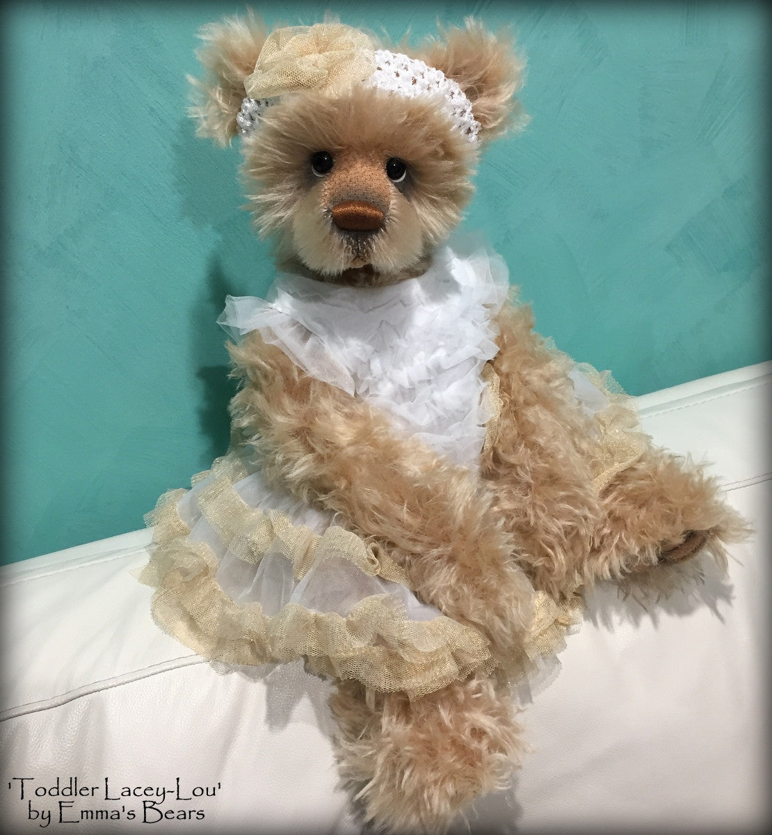Toddler Lacey-Lou - 21in MOHAIR Artist toddler style Bear by Emmas Bears - OOAK