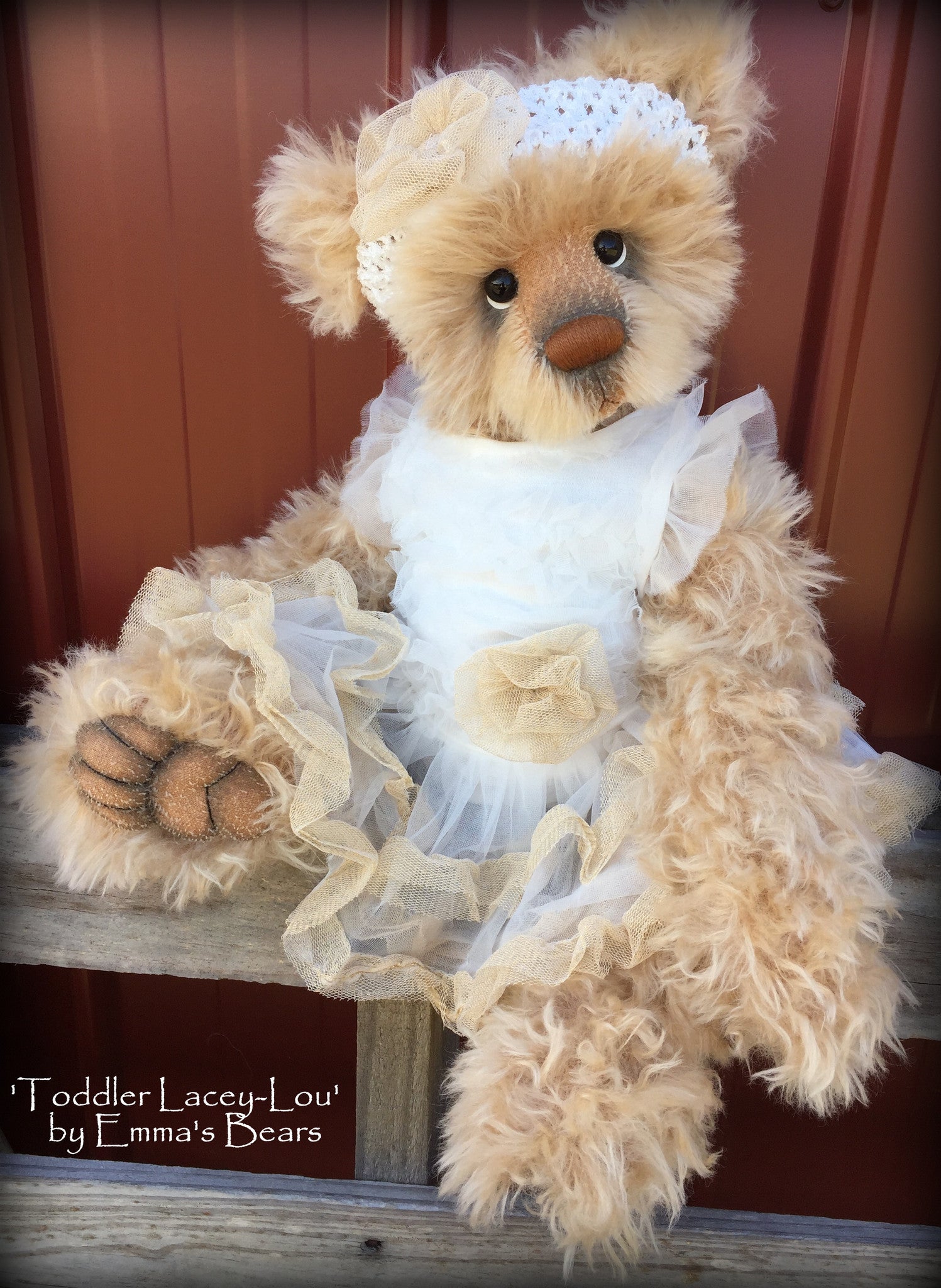 Toddler Lacey-Lou - 21in MOHAIR Artist toddler style Bear by Emmas Bears - OOAK