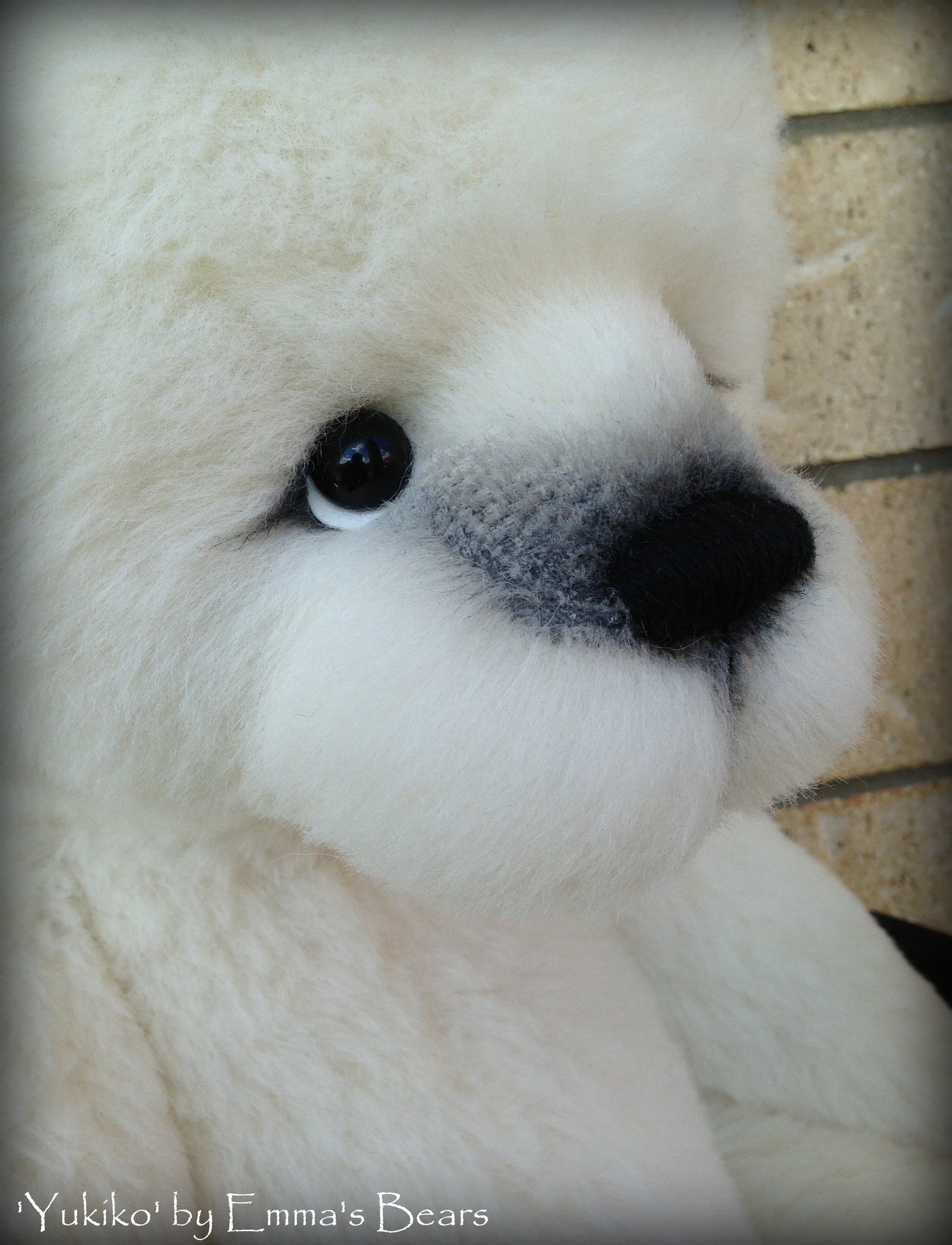 Yukiko - 22" large ALPACA artist bear  - OOAK by Emma's Bears