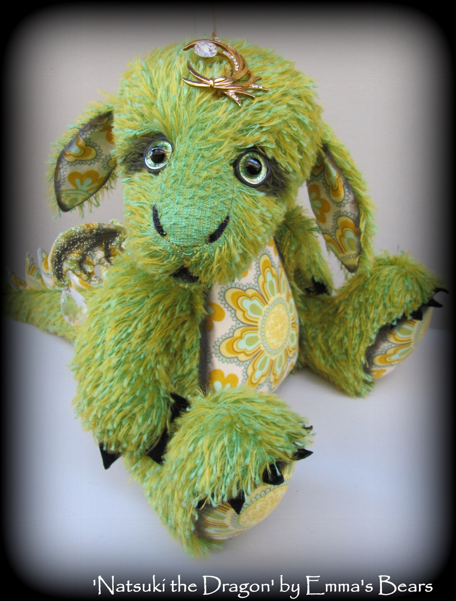 Natsuki DRAGON - 15in MOHAIR Artist Baby Dragon by Emmas Bears - OOAK