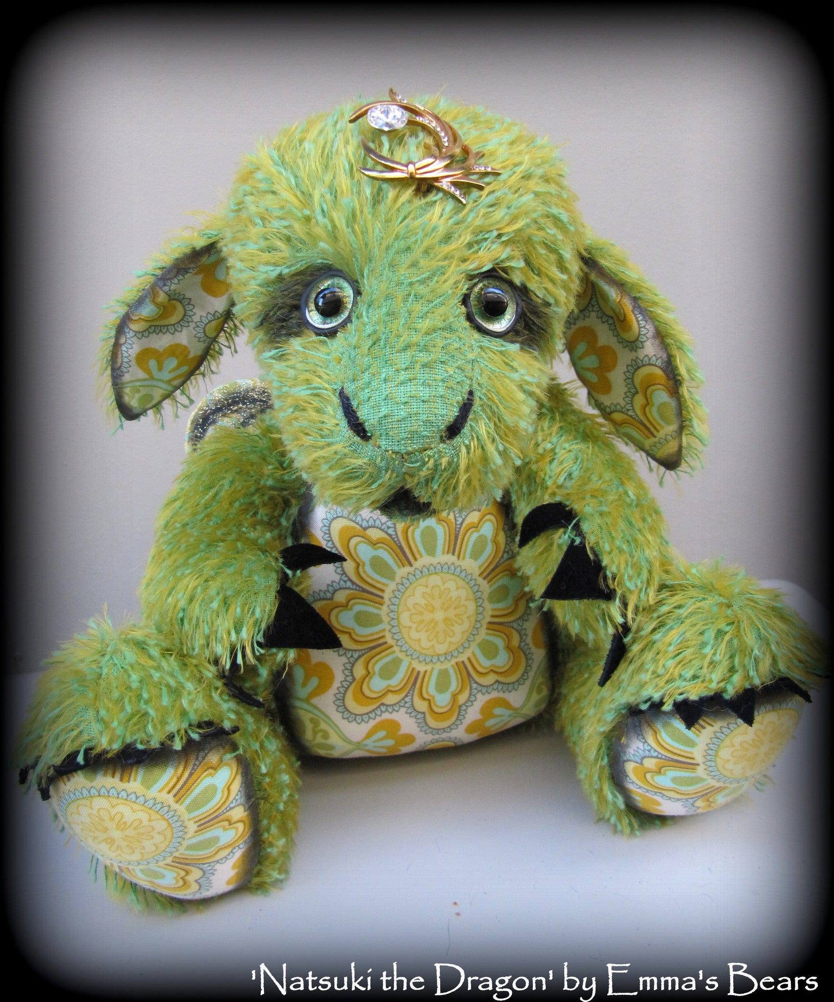 Natsuki DRAGON - 15in MOHAIR Artist Baby Dragon by Emmas Bears - OOAK