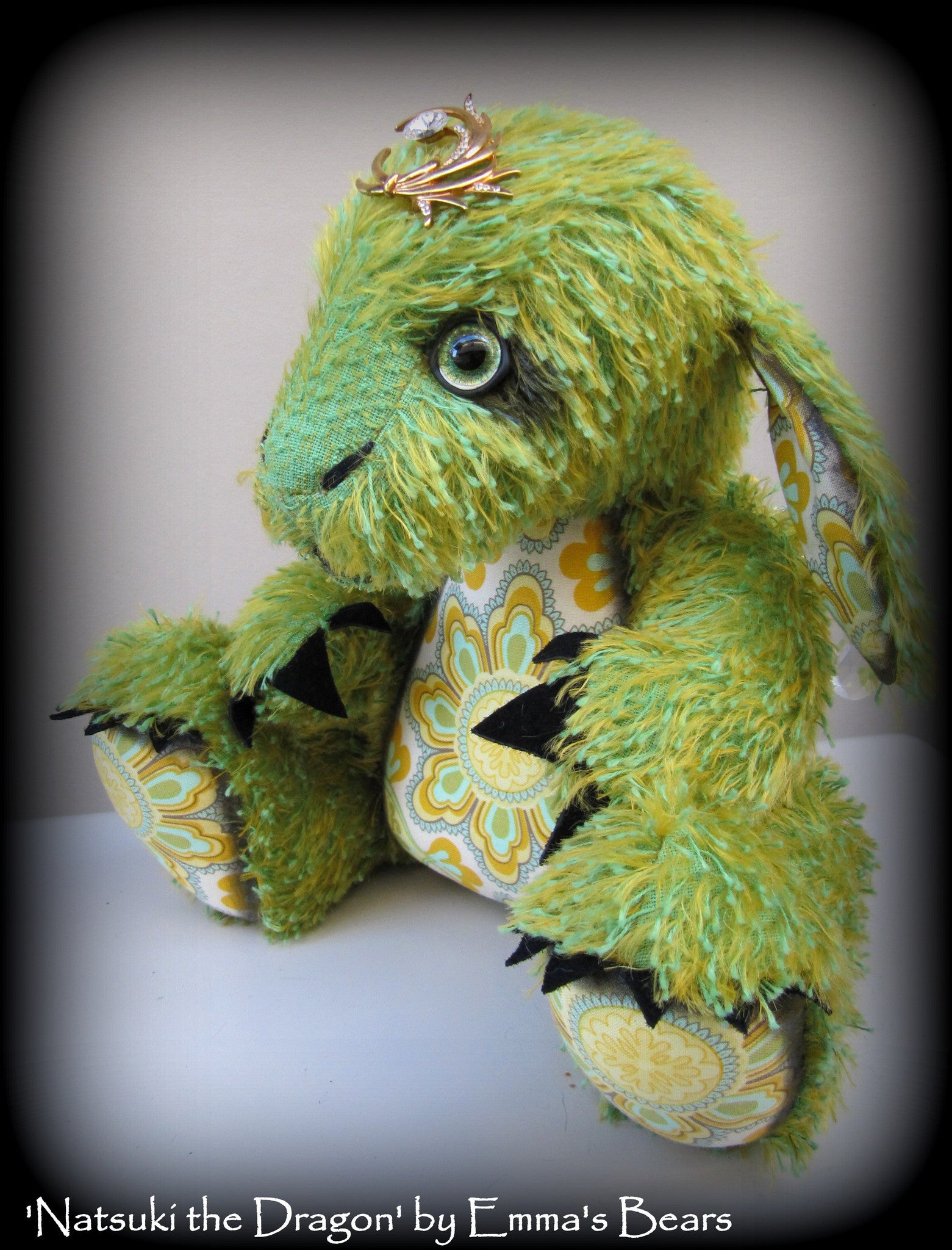 Natsuki DRAGON - 15in MOHAIR Artist Baby Dragon by Emmas Bears - OOAK