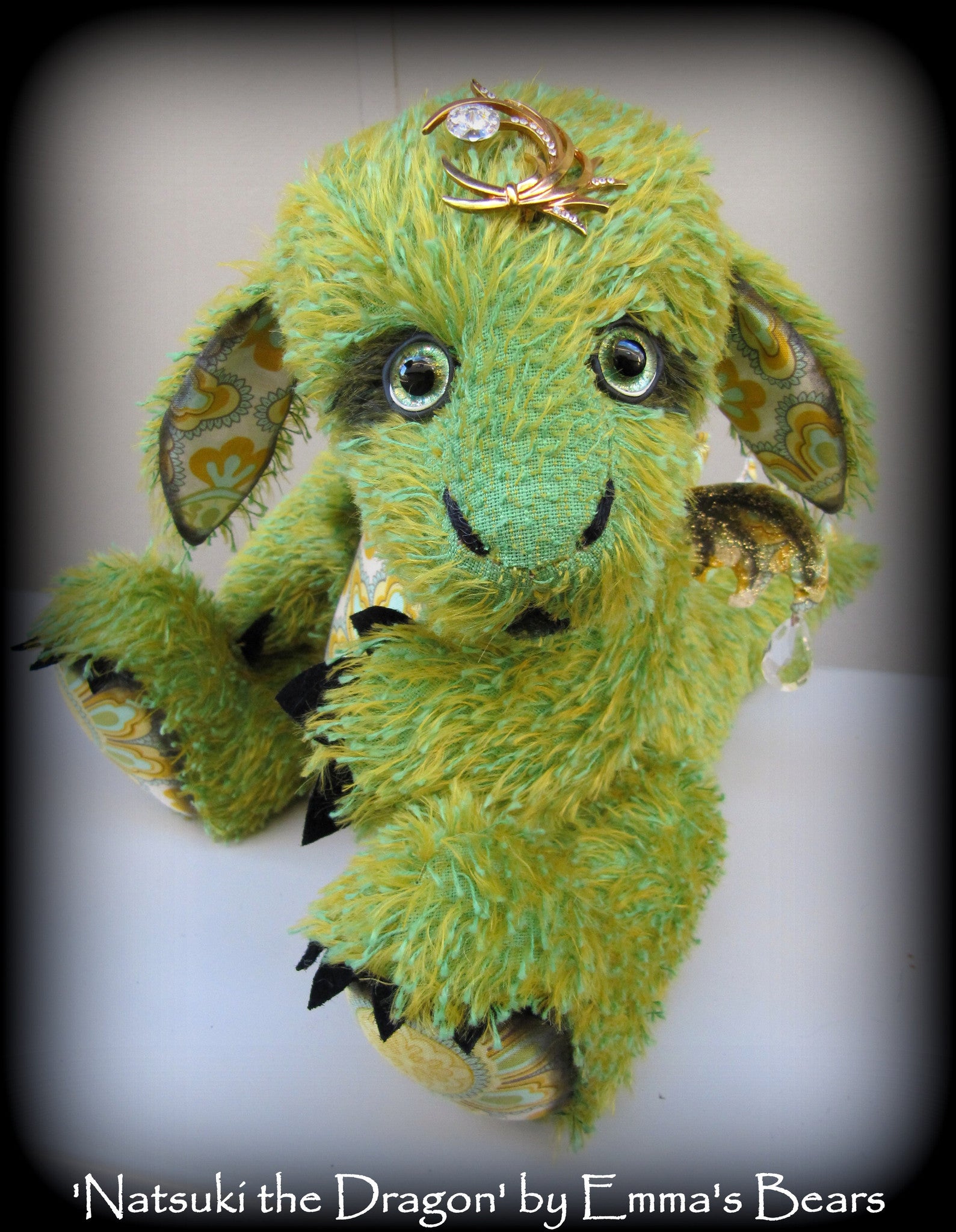 Natsuki DRAGON - 15in MOHAIR Artist Baby Dragon by Emmas Bears - OOAK