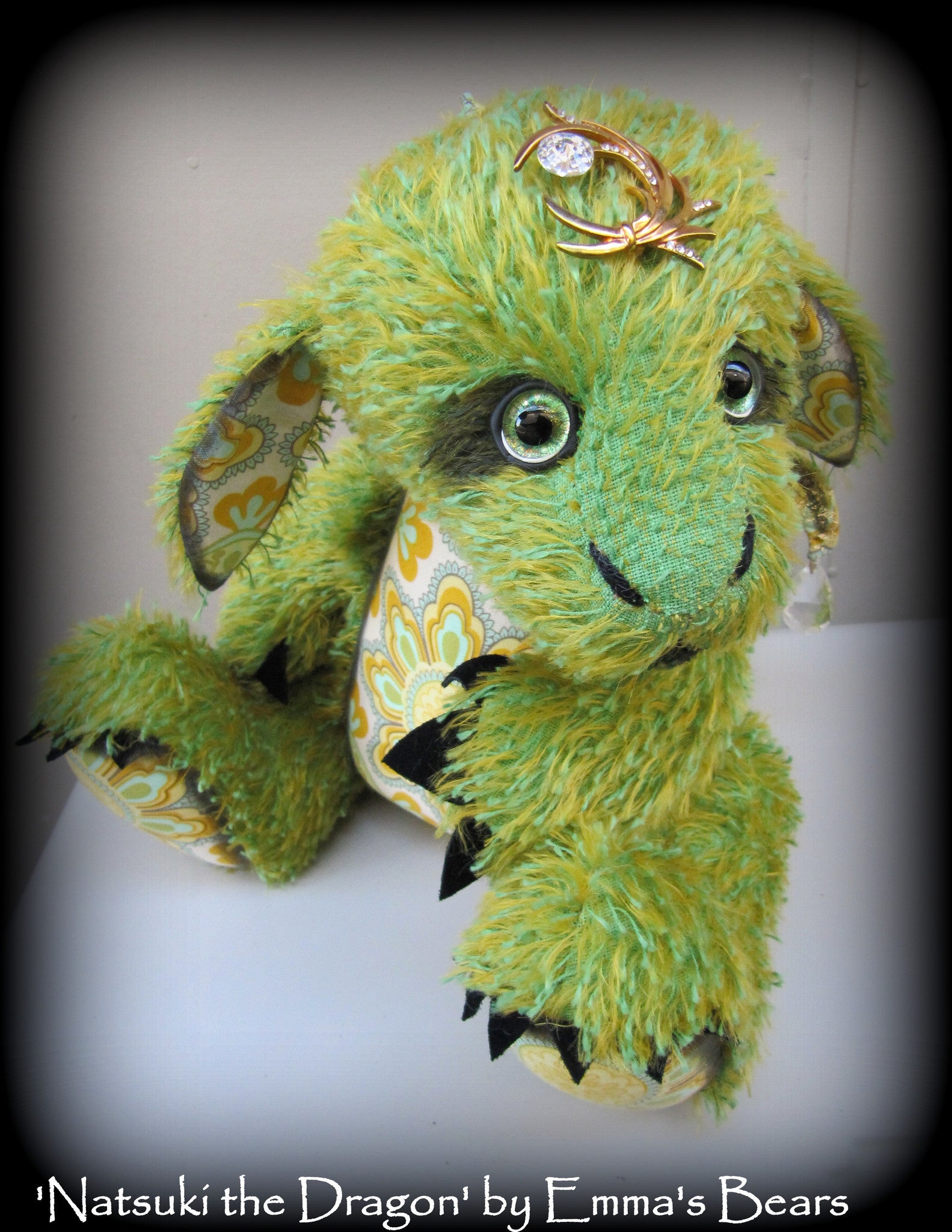 Natsuki DRAGON - 15in MOHAIR Artist Baby Dragon by Emmas Bears - OOAK