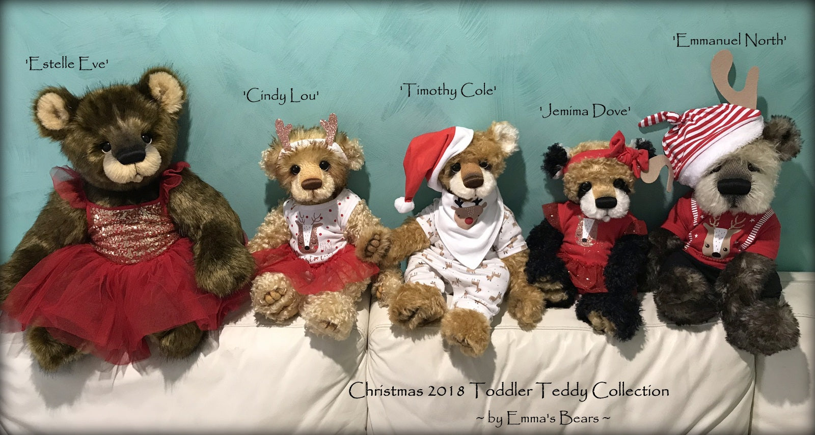 Cindy Lou - 21" Christmas 2018 Toddler Artist Bear by Emma's Bears - OOAK