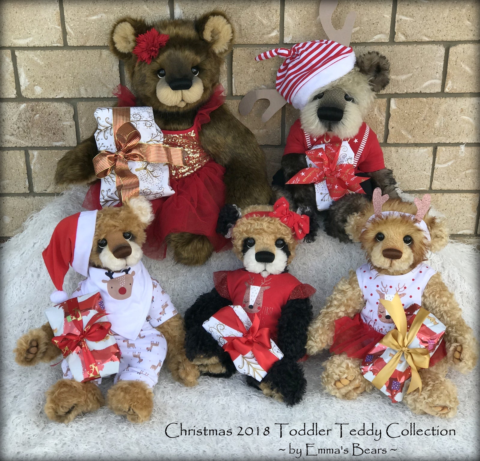 Cindy Lou - 21" Christmas 2018 Toddler Artist Bear by Emma's Bears - OOAK