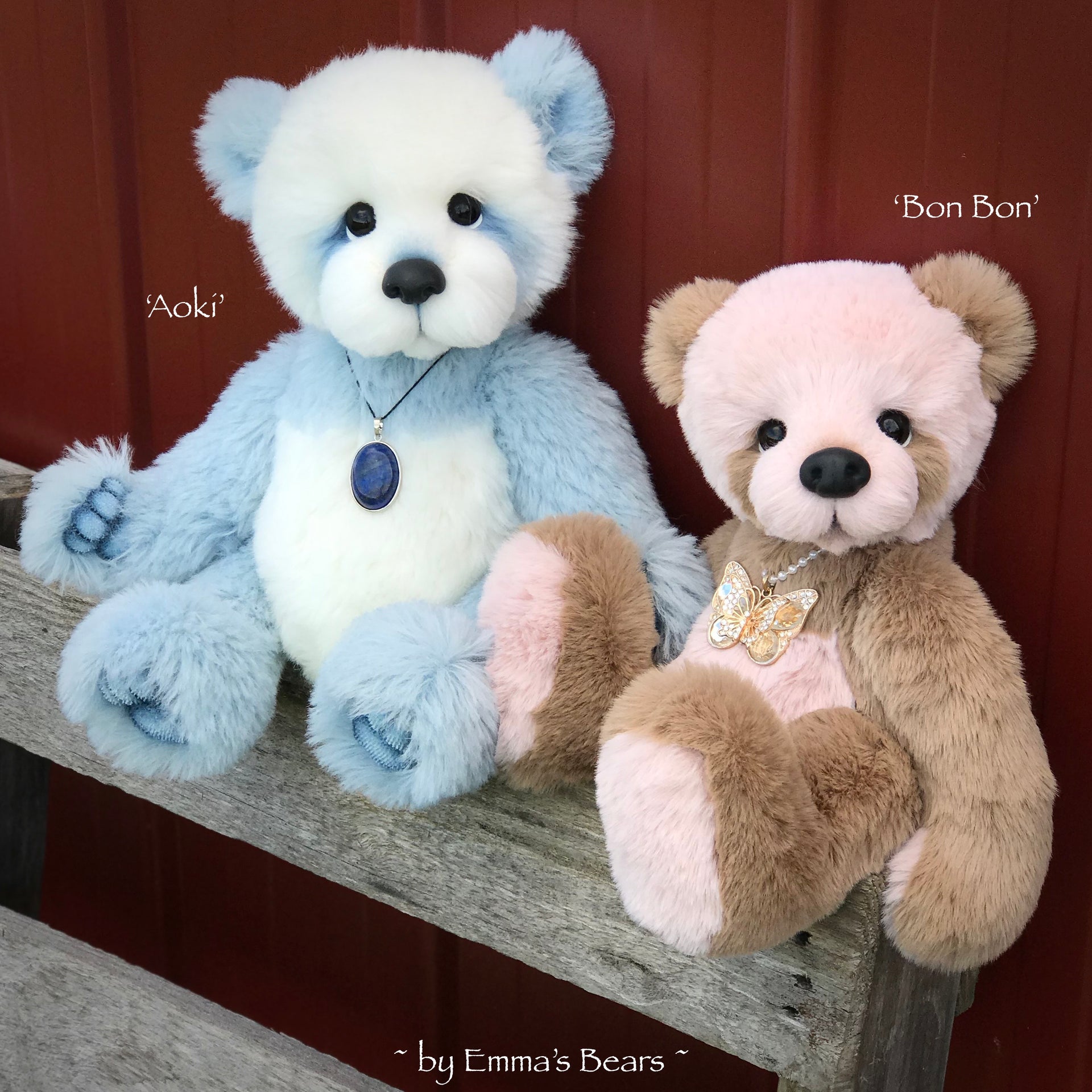 Aoki - 16" Alpaca and Faux Fur Artist Easter Bear by Emma's Bears - OOAK