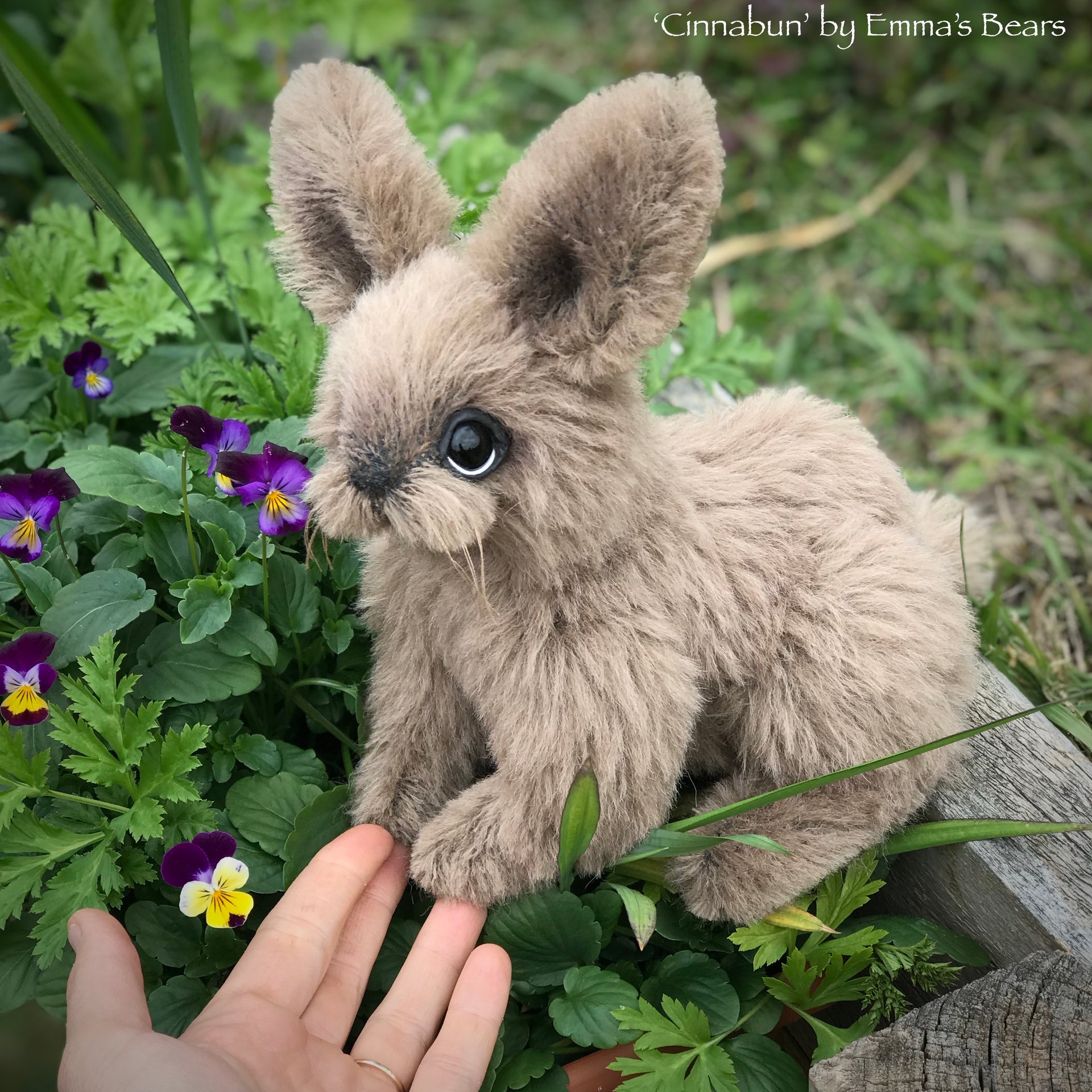 Cinnabun - 8" Brown Alpaca Artist Bunny by Emma's Bears - OOAK