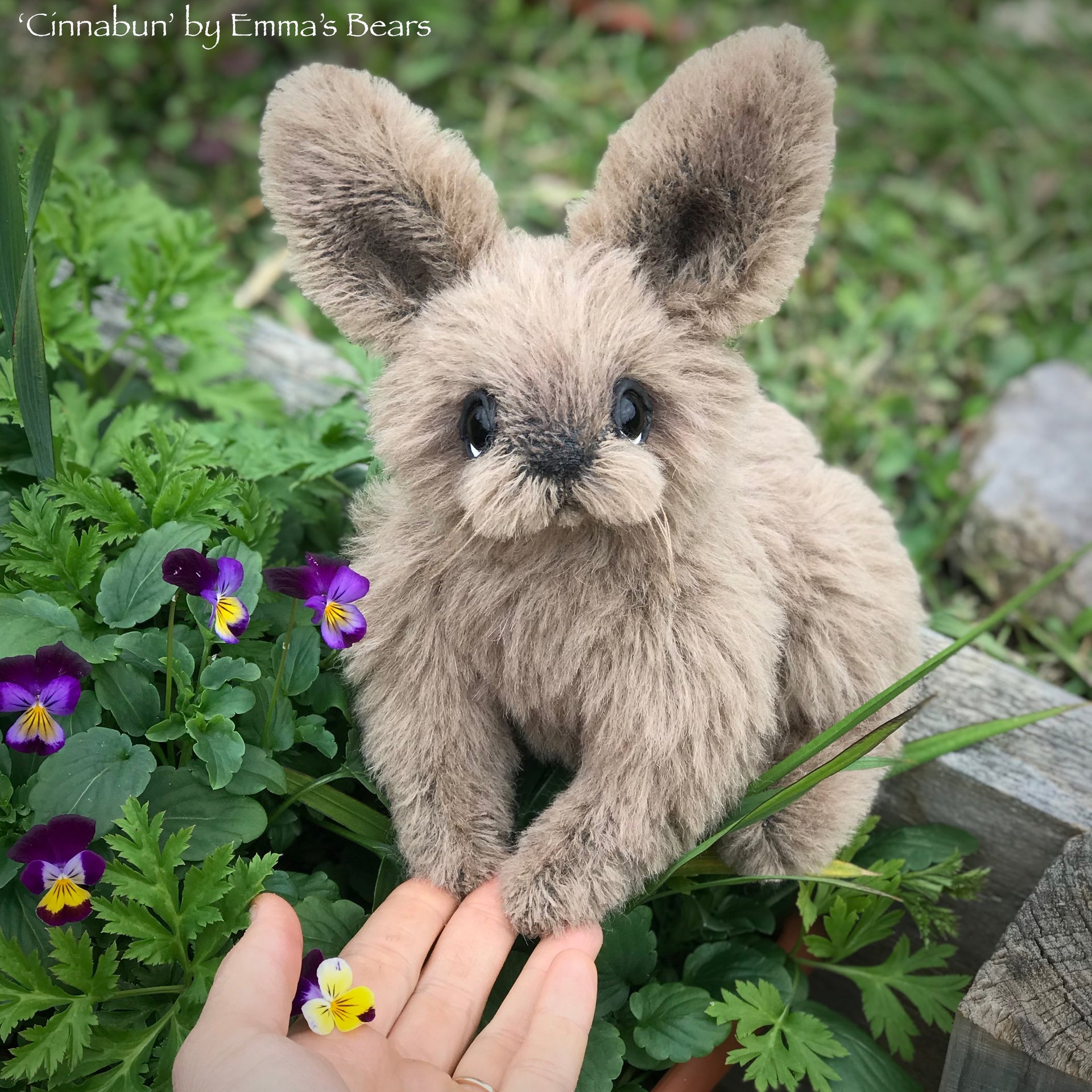 Cinnabun - 8" Brown Alpaca Artist Bunny by Emma's Bears - OOAK