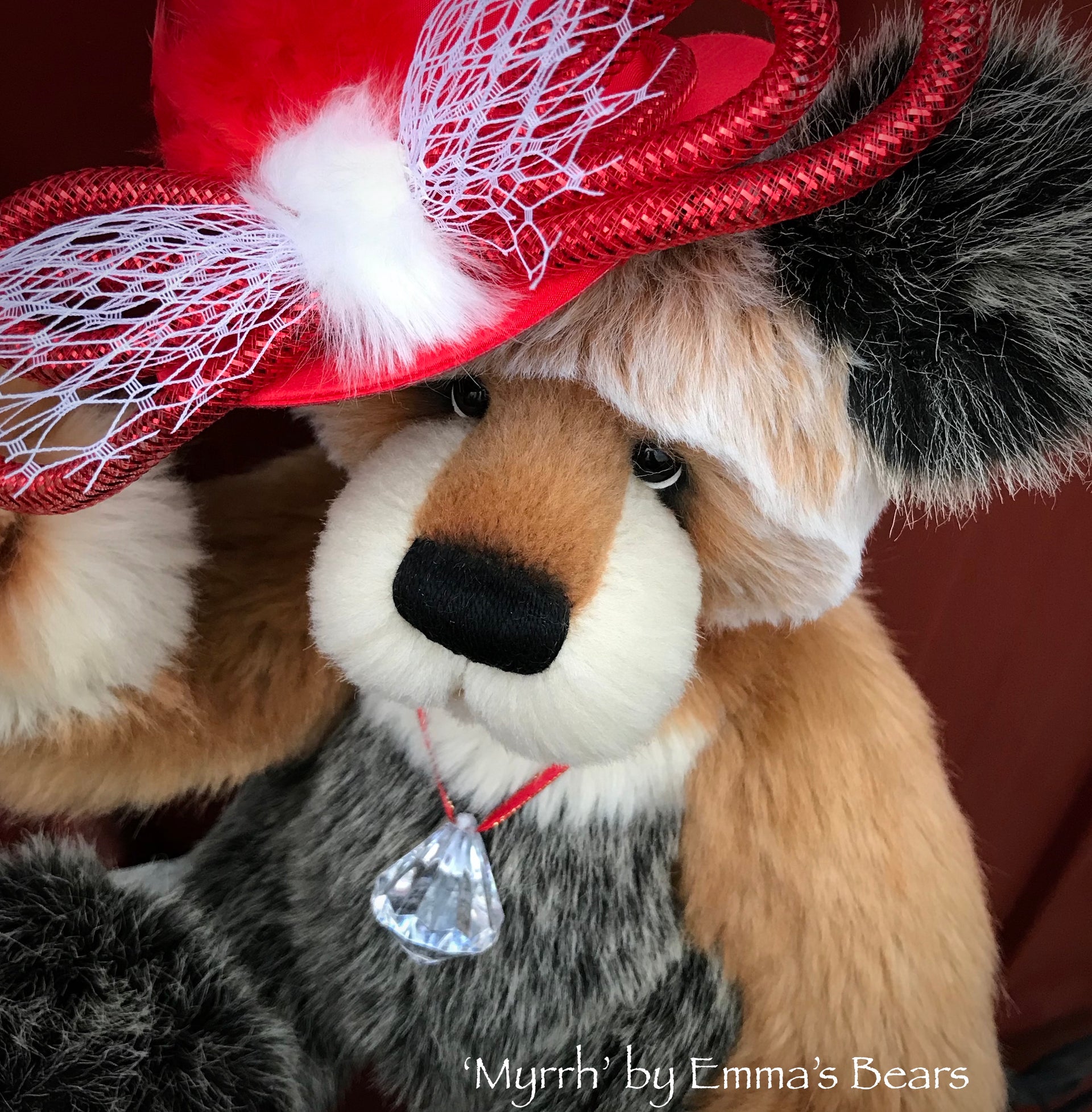 Myrrh - 16" faux fur Christmas Artist Bear by Emma's Bears - OOAK