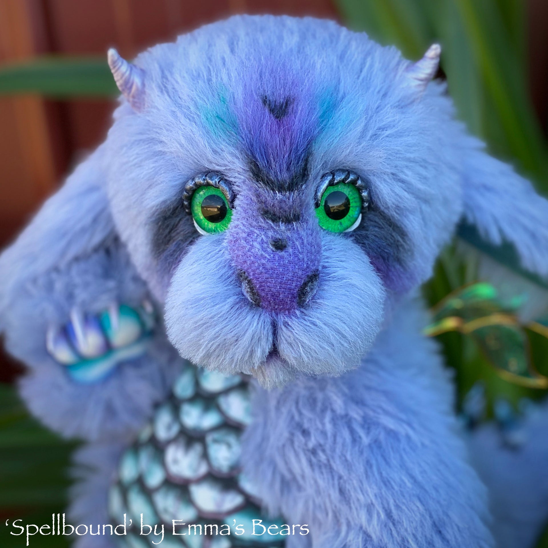 Spellbound - 15" hand dyed Artist Baby Dragon by Emmas Bears - OOAK