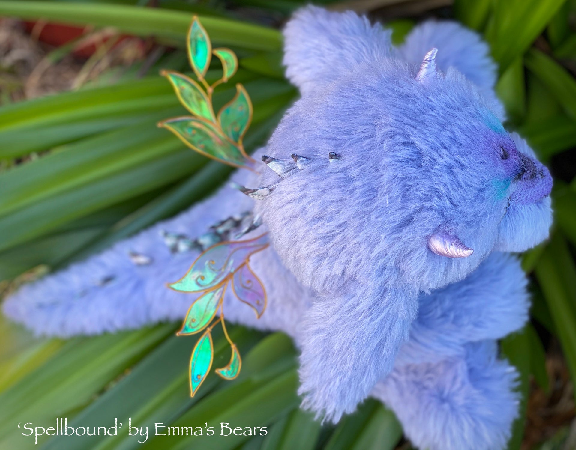 Spellbound - 15" hand dyed Artist Baby Dragon by Emmas Bears - OOAK