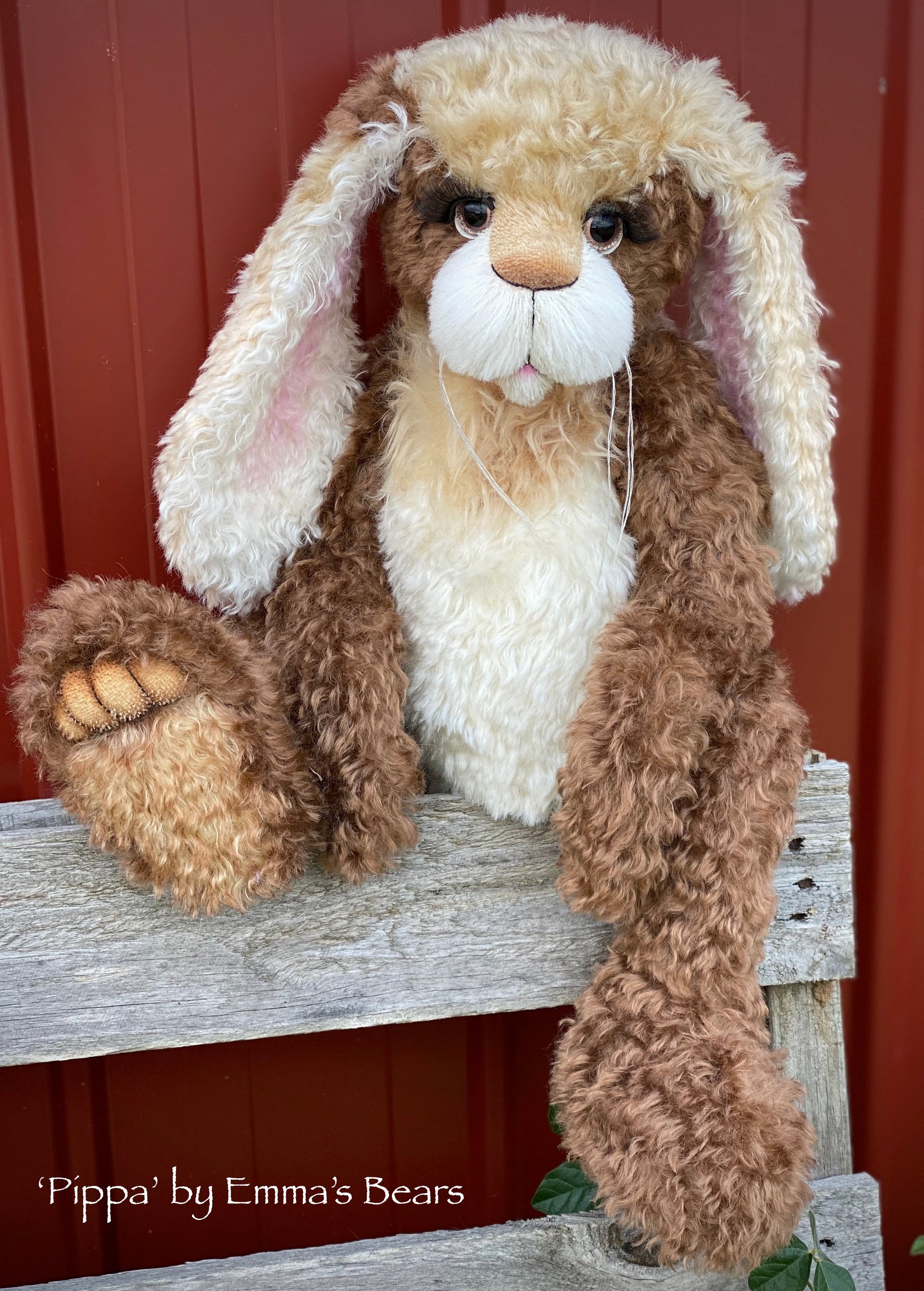 Pippa - 21" Kid Mohair Toddler Artist BUNNY by Emma's Bears - OOAK