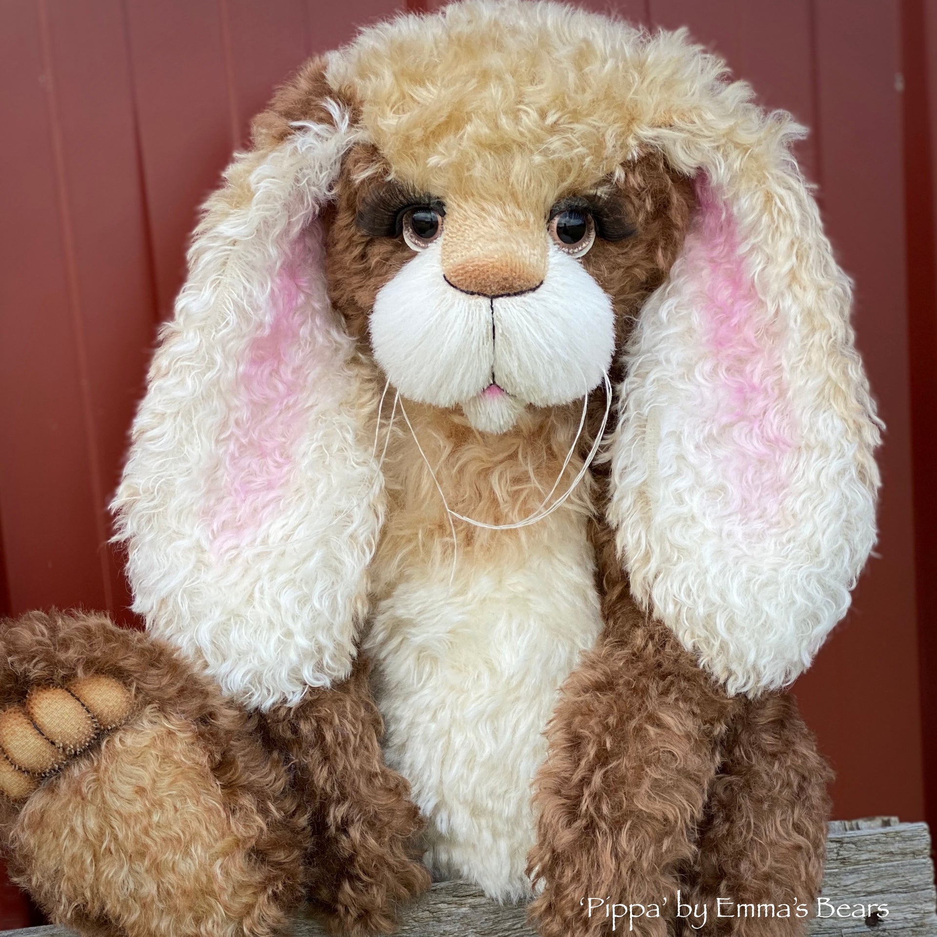 Pippa - 21" Kid Mohair Toddler Artist BUNNY by Emma's Bears - OOAK