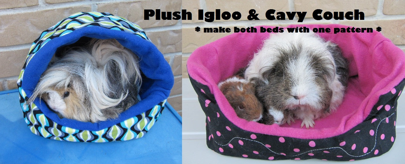 Digital PATTERN - Guinea Pig Igloo and Cavy Couch