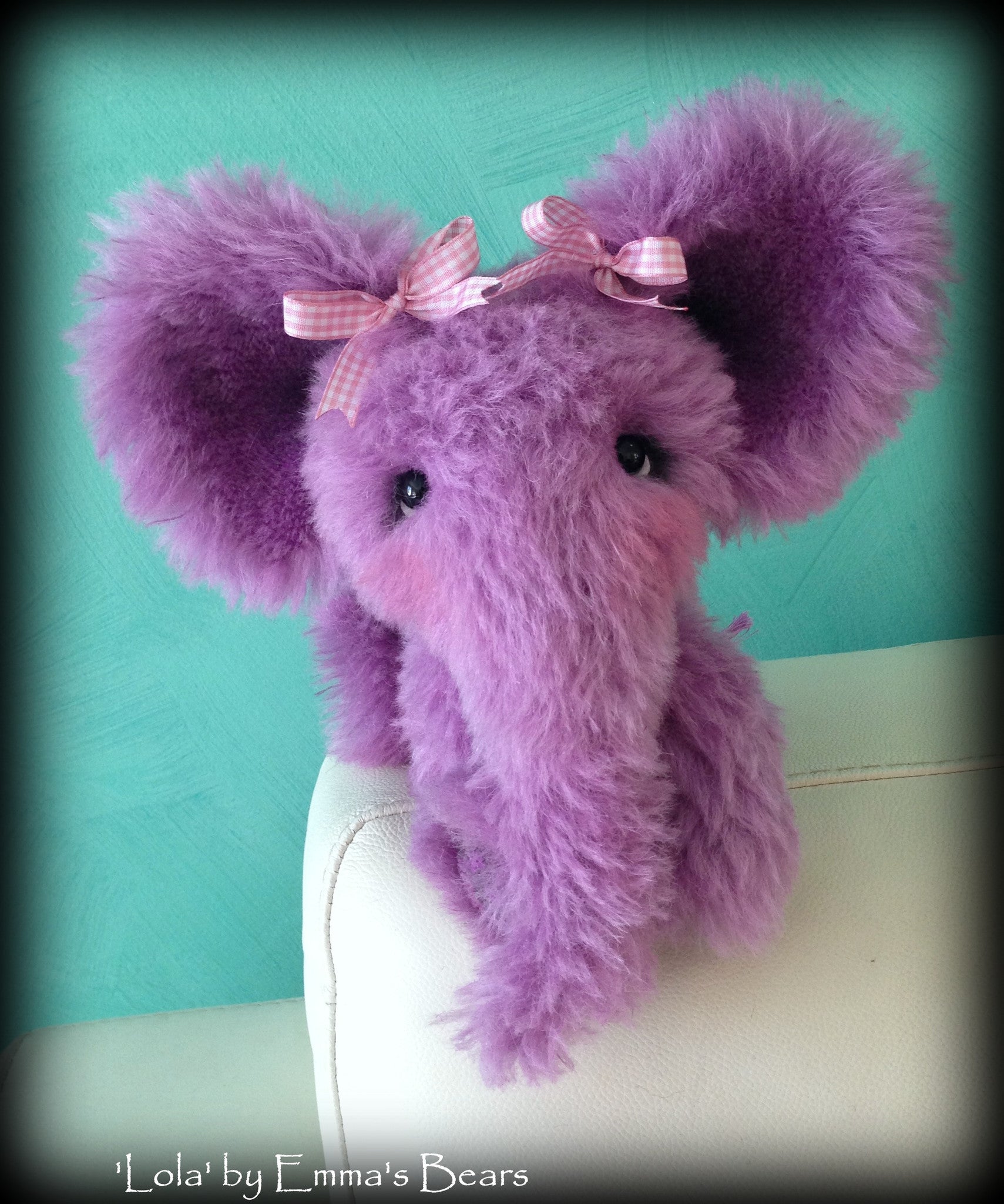 Lola - 9in lilac alpaca ELEPHANT Artist Bear by Emmas Bears