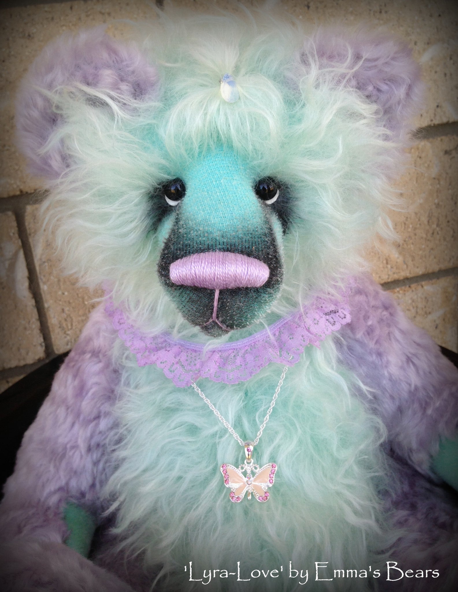 Lyra Love - 19IN hand dyed mohair artist bear by Emmas Bears - OOAK