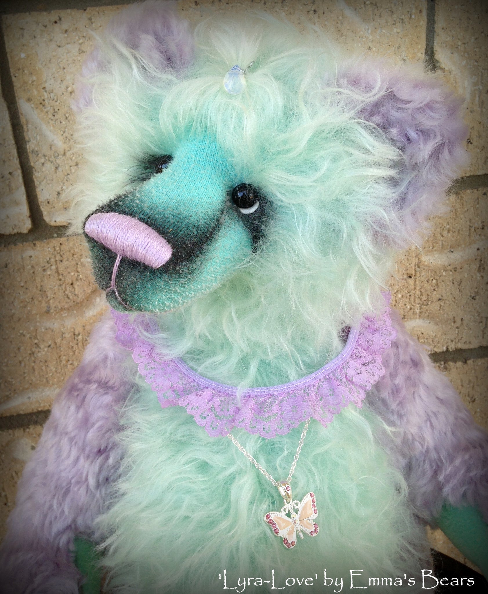 Lyra Love - 19IN hand dyed mohair artist bear by Emmas Bears - OOAK