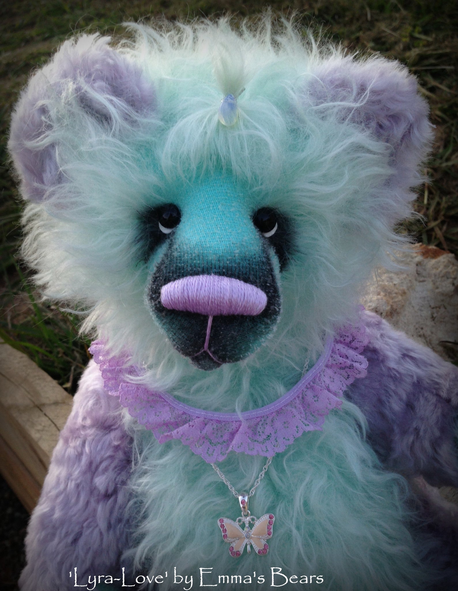 Lyra Love - 19IN hand dyed mohair artist bear by Emmas Bears - OOAK