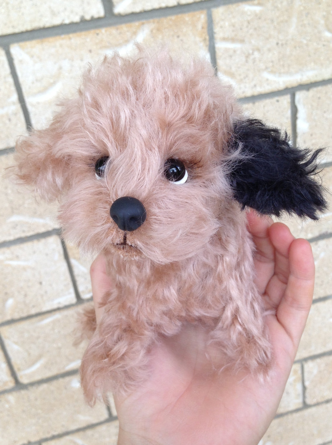 Zoey Pup - 8IN mohair puppy soft sculpture by Emmas Bears - OOAK