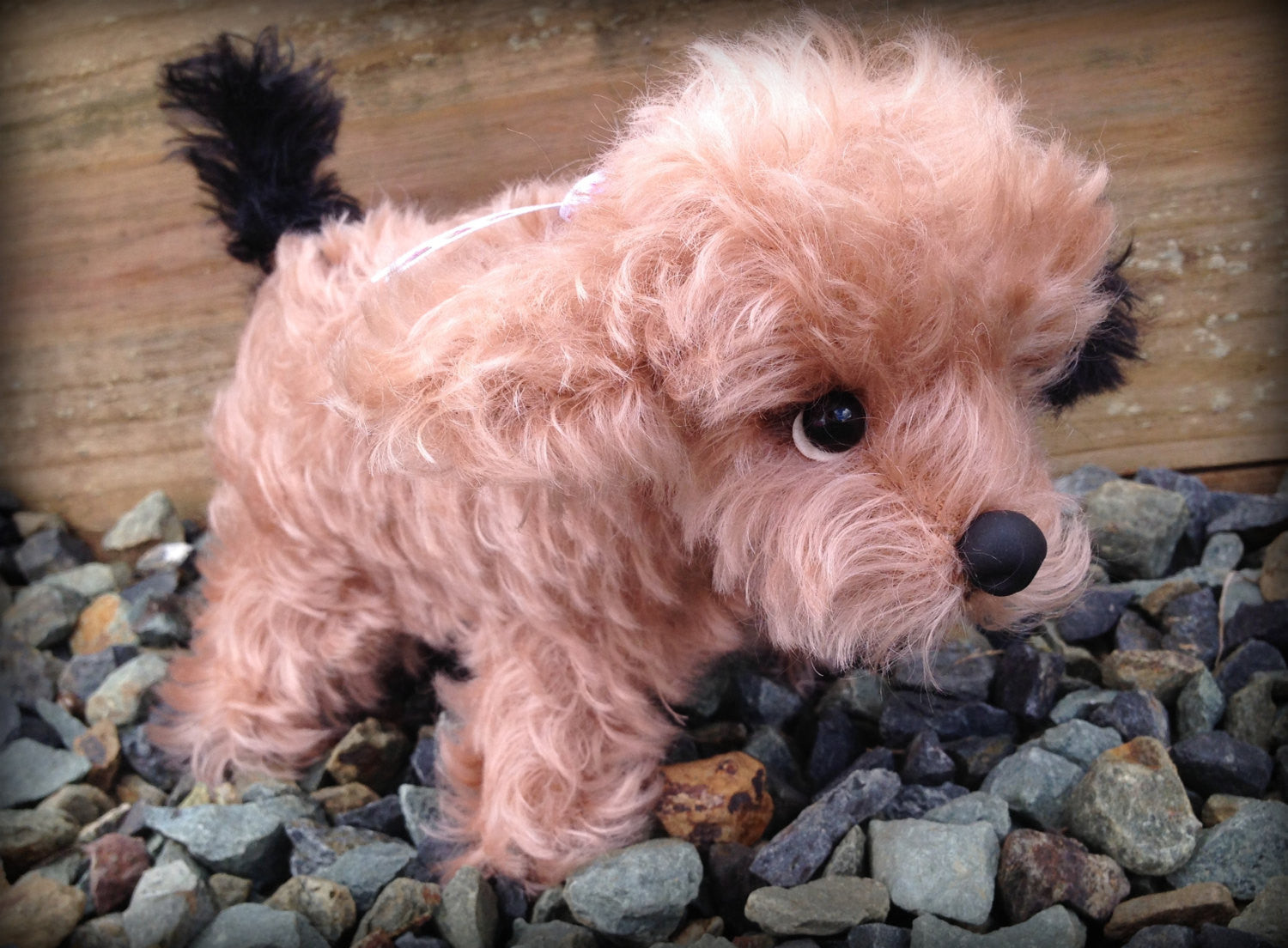 Zoey Pup - 8IN mohair puppy soft sculpture by Emmas Bears - OOAK