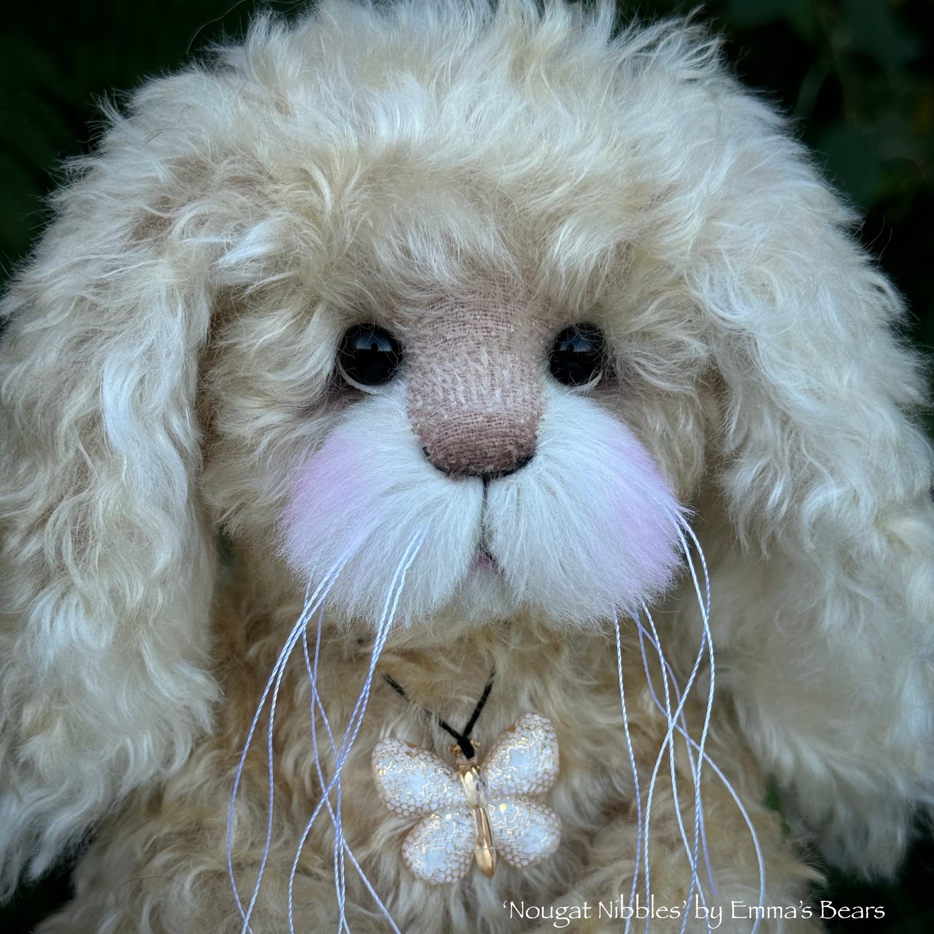 Nougat Nibbles - 12" Hand-Dyed Kid Mohair EASTER Bunny by Emma's Bears - OOAK