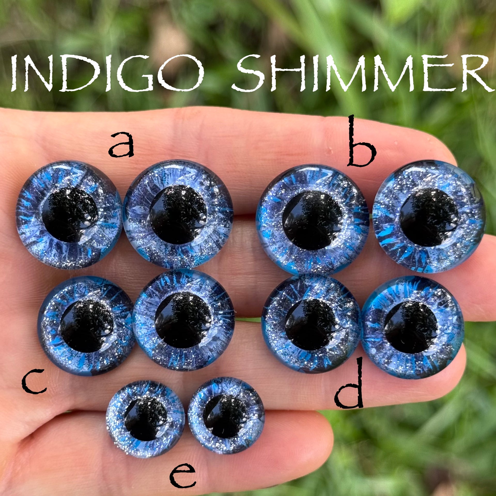 Hand Painted Eyes - Indigo Shimmer