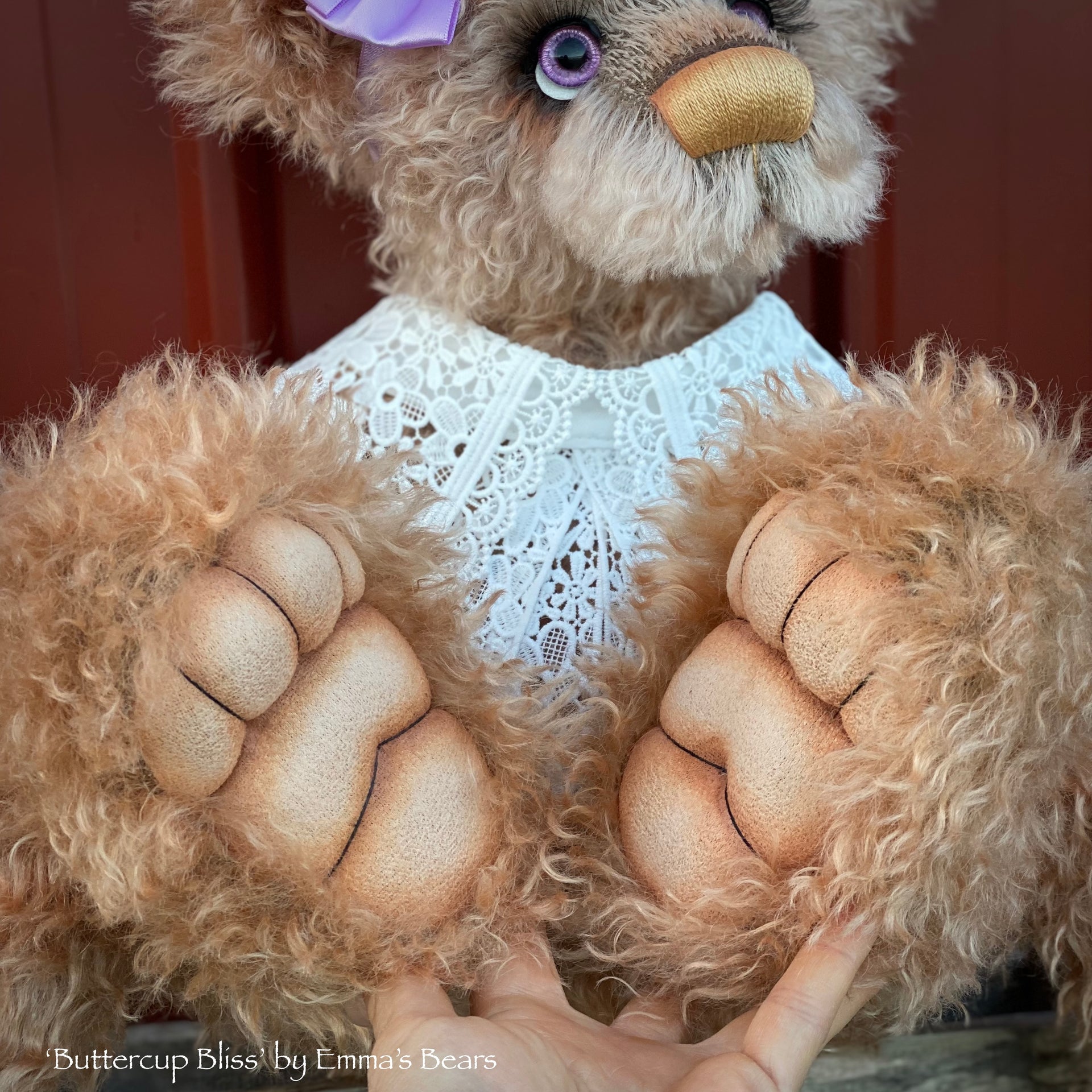 Buttercup Bliss - 23" Hand Dyed Curlylocks Mohair Artist Bear by Emma's Bears - OOAK