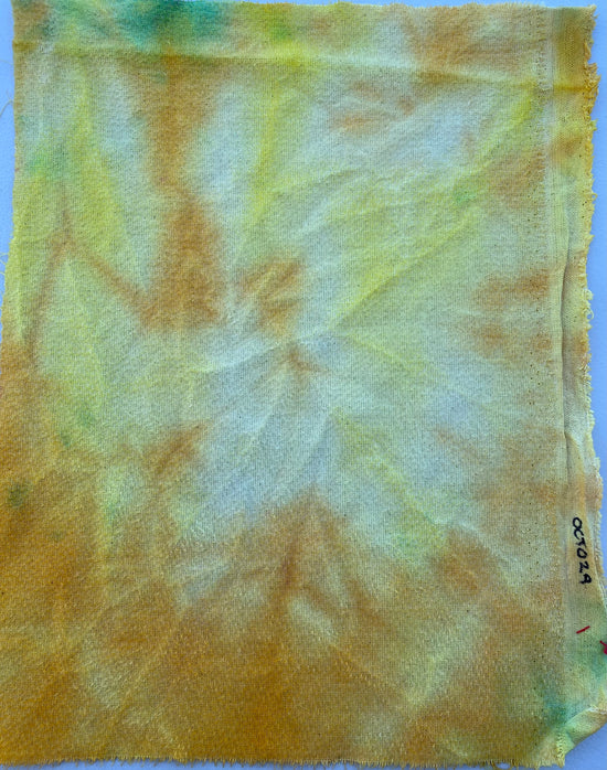 Cropped 3mm Super Sparse Mohair - Hand Dyed Citrus Crush Tiedye - Fat 1/8m - OCT029