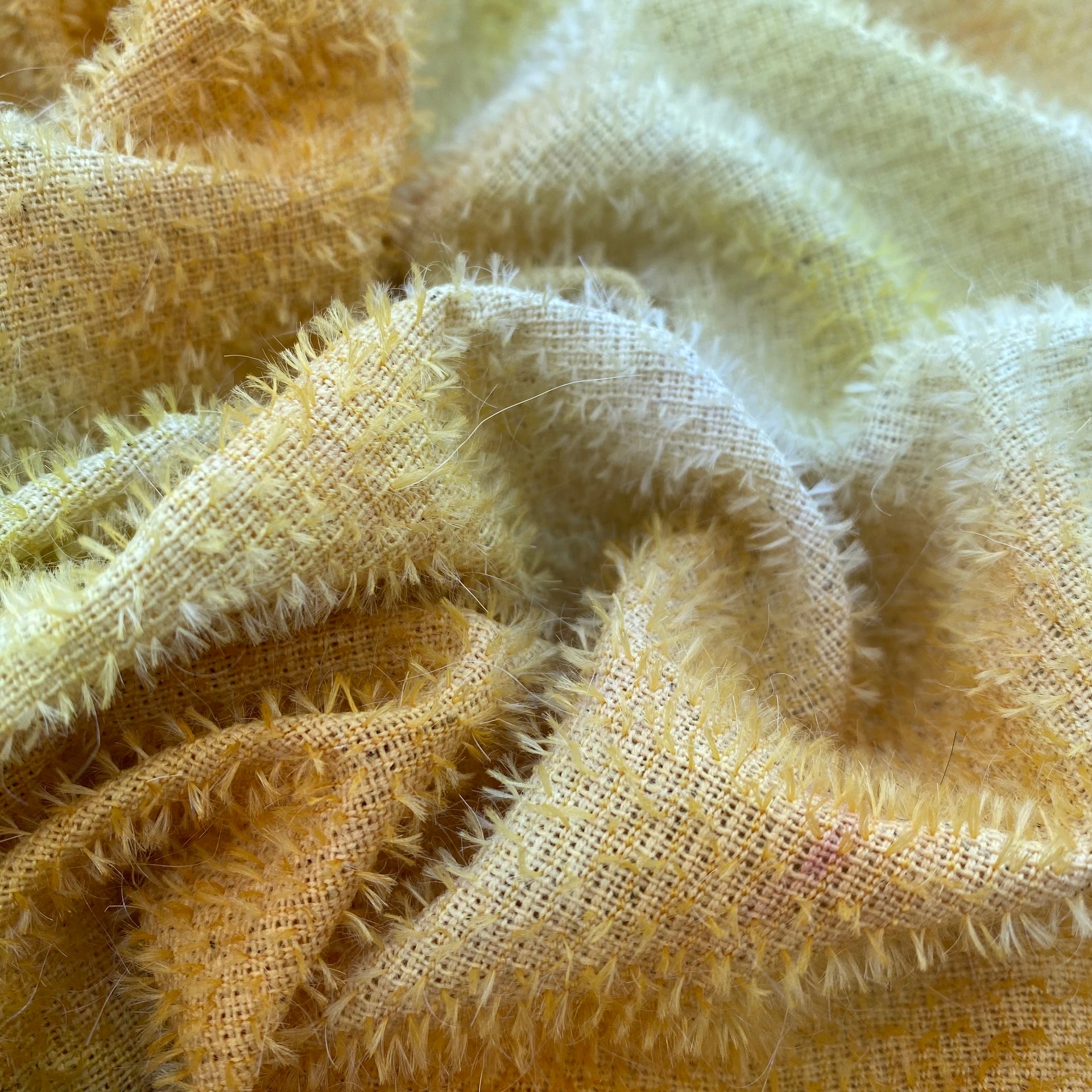 Cropped 3mm Super Sparse Mohair - Hand Dyed Citrus Crush Tiedye - Fat 1/8m - OCT029