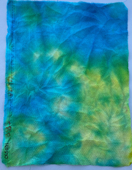 Cropped 3mm Super Sparse Mohair - Hand Dyed Beach DaY Tiedye - Fat 1/8m - OCT031