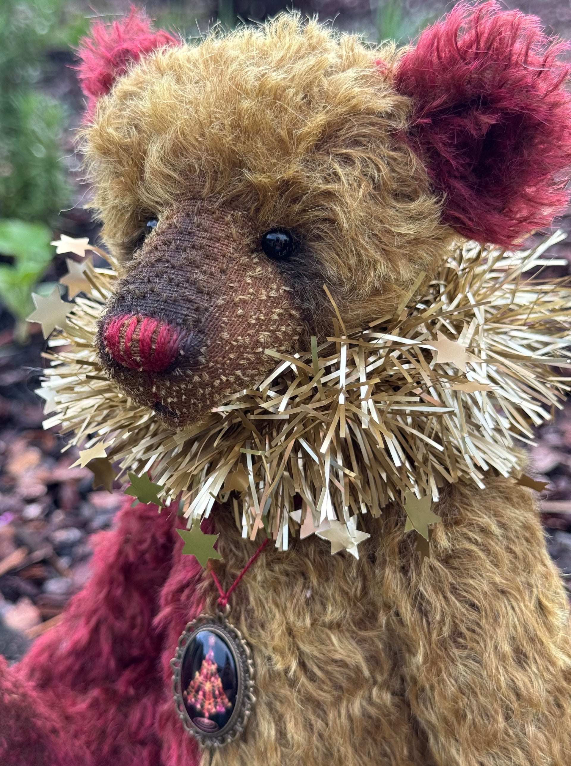 Clement - 12" Traditional mohair Christmas bear by Emma's Bears - OOAK
