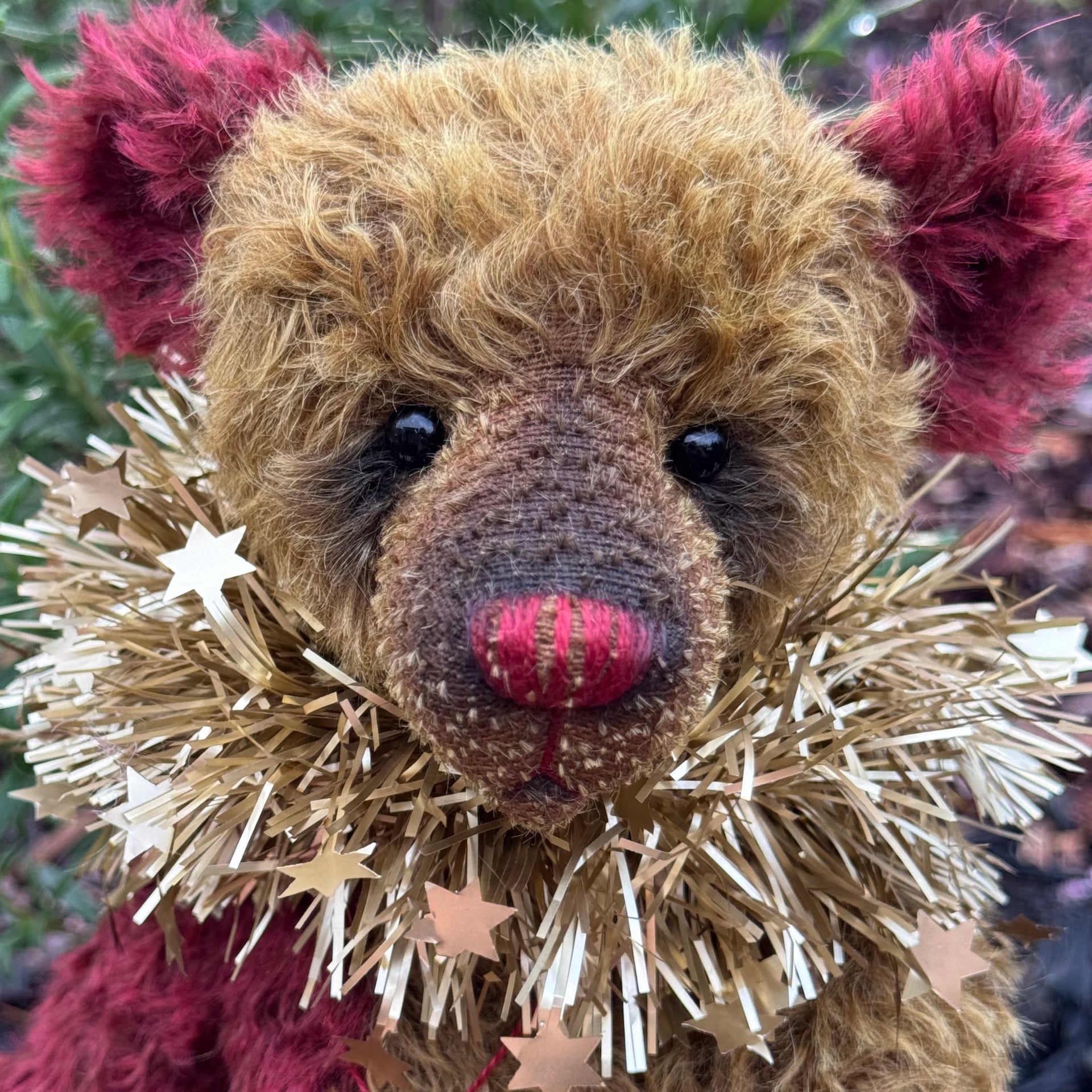 Clement - 12" Traditional mohair Christmas bear by Emma's Bears - OOAK