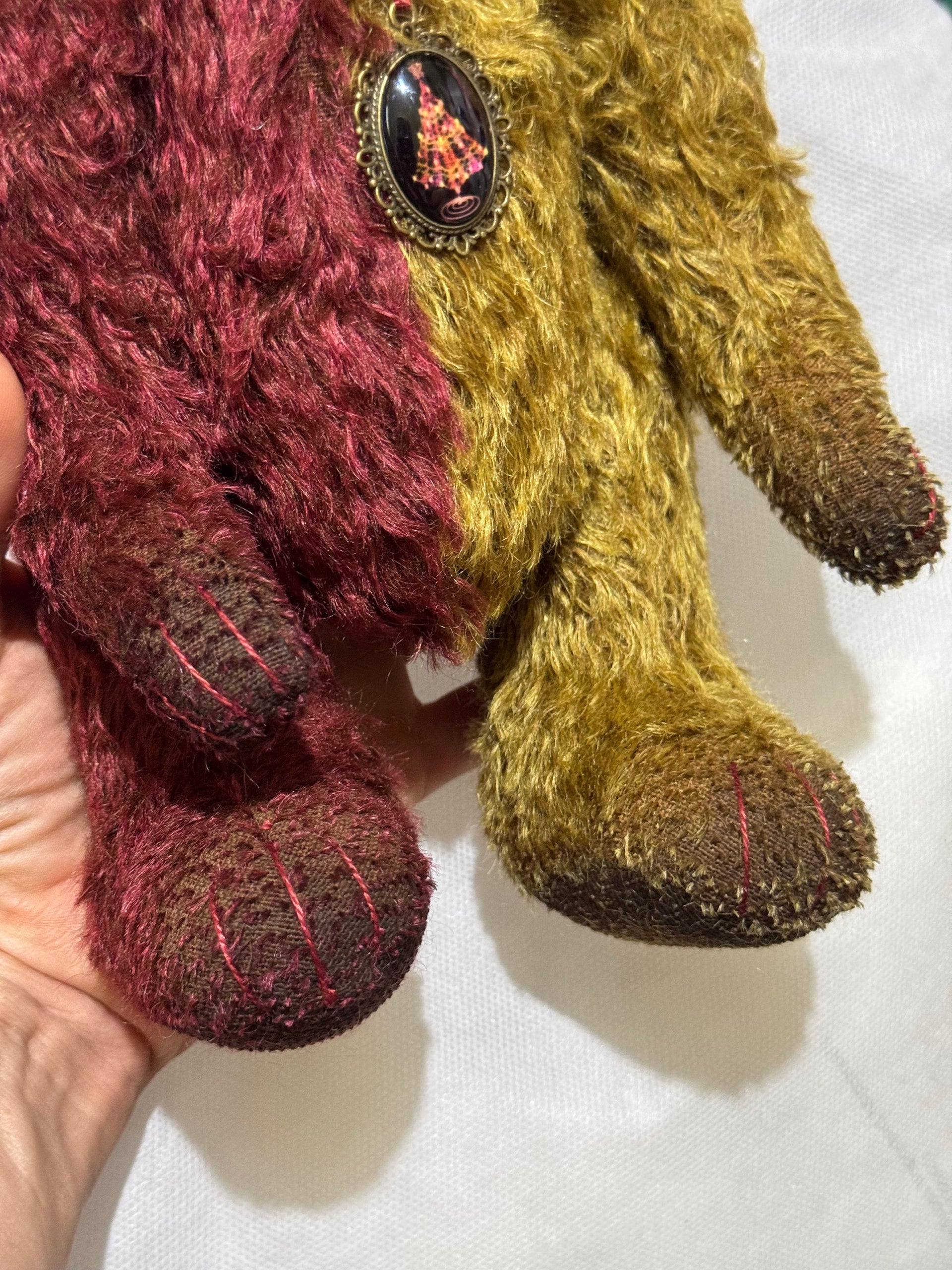 KITS - 12" Clement mohair Christmas teddy using Emma's Bears FREE pattern