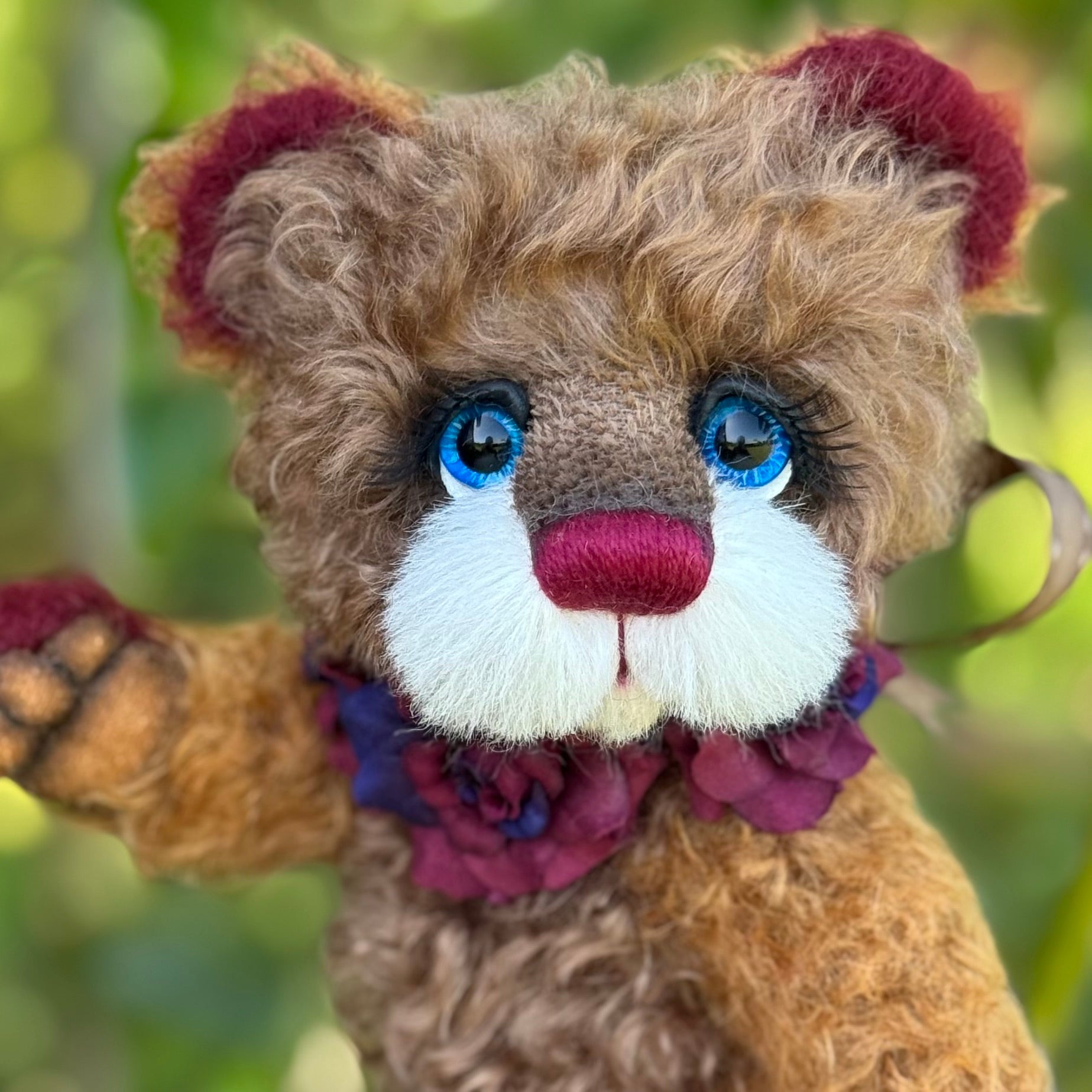 Finch Lotus - 9" Mohair Artist Bear by Emma's Bears - OOAK