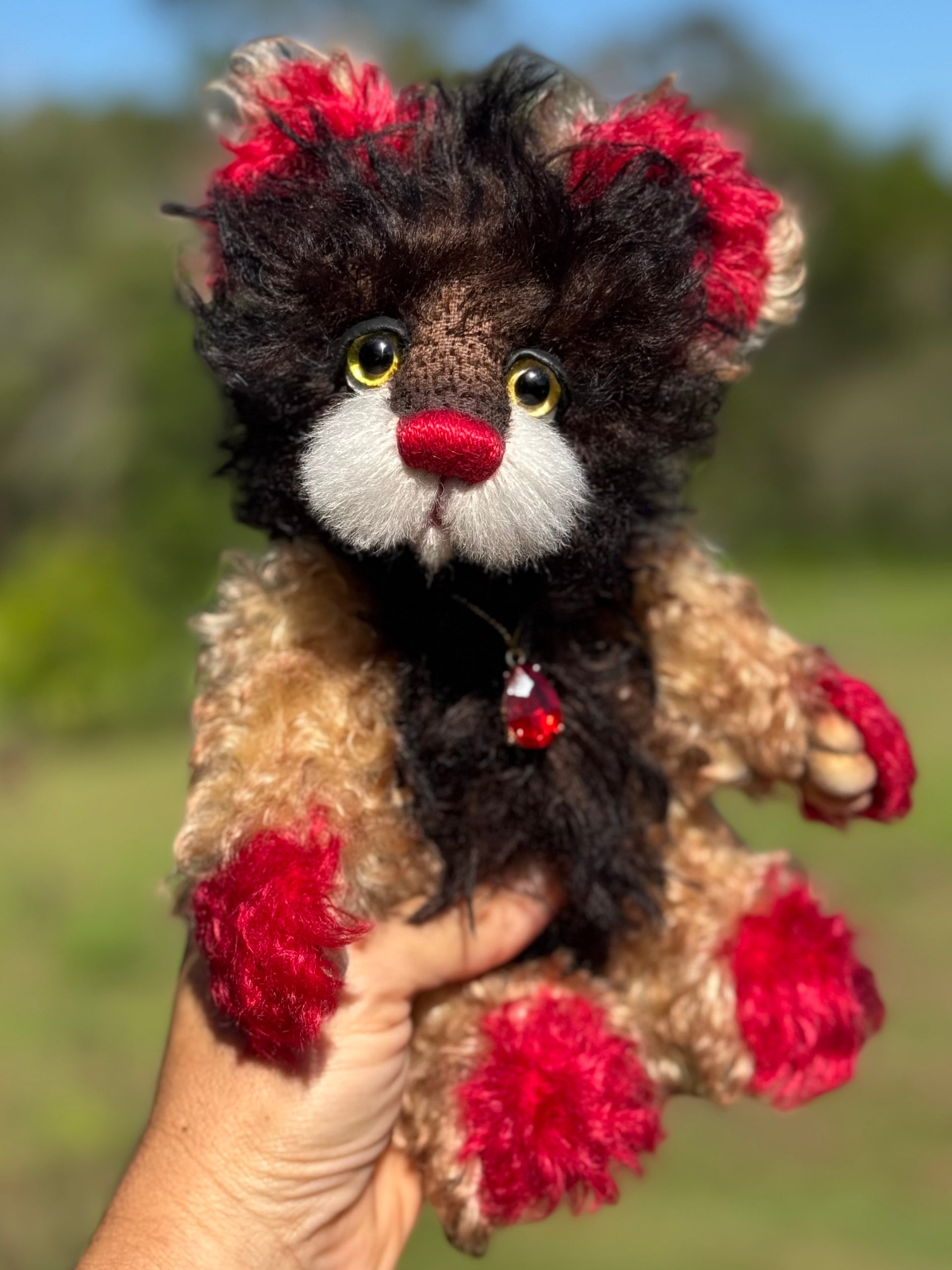 Karma Clove - 9" Mohair Artist Bear by Emma's Bears - OOAK